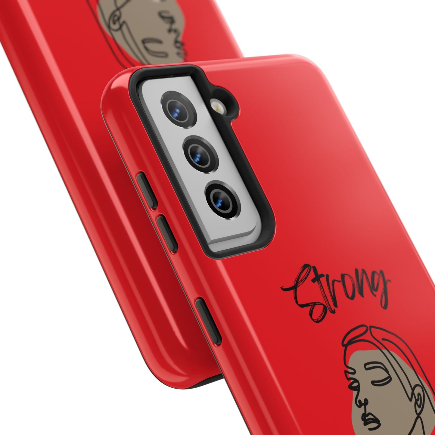 STRONG MOMMA Samsung Galaxy Tough Phone Cases (BL) Red