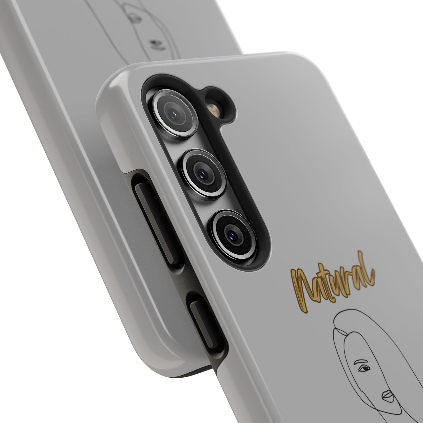 Natural Woman Covered Eye (BL)Tough Phone Cases LIGHT GREY