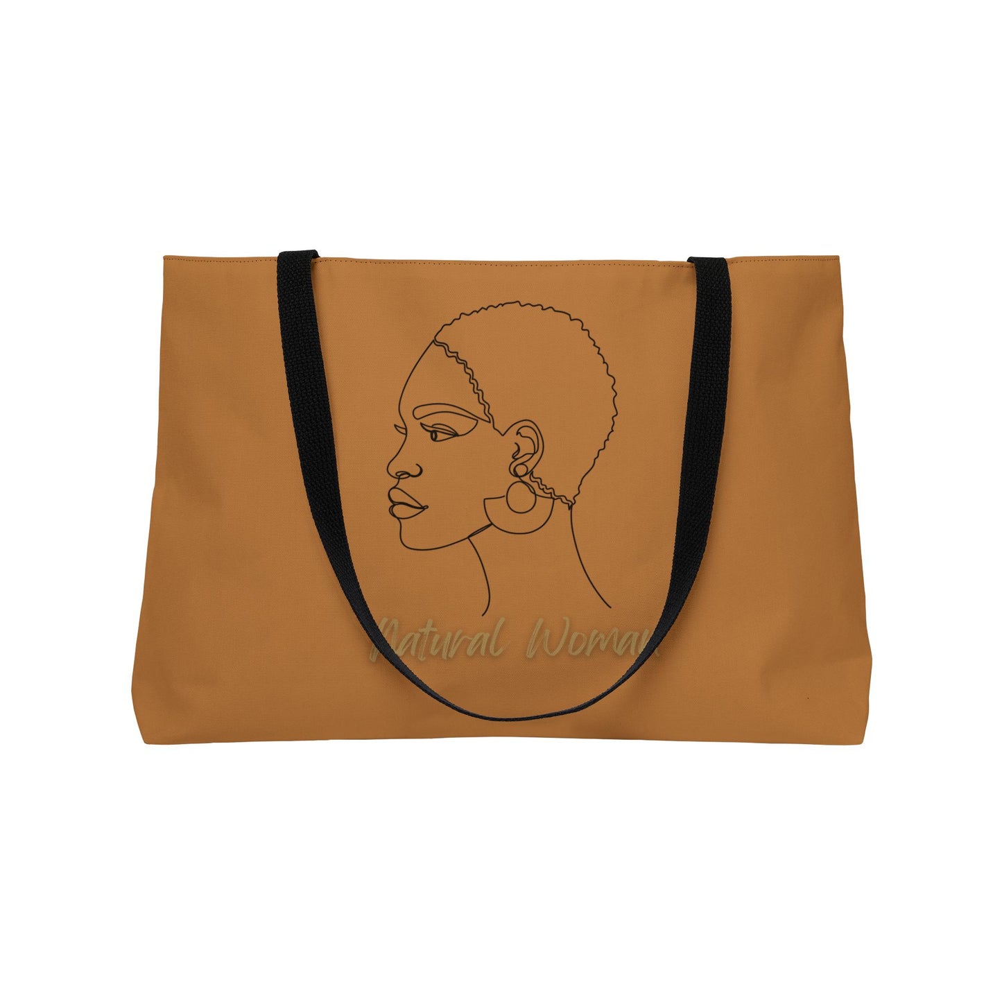 Natural Woman Finger Wave (BL) Weekender Tote Bag LIGHT BROWN
