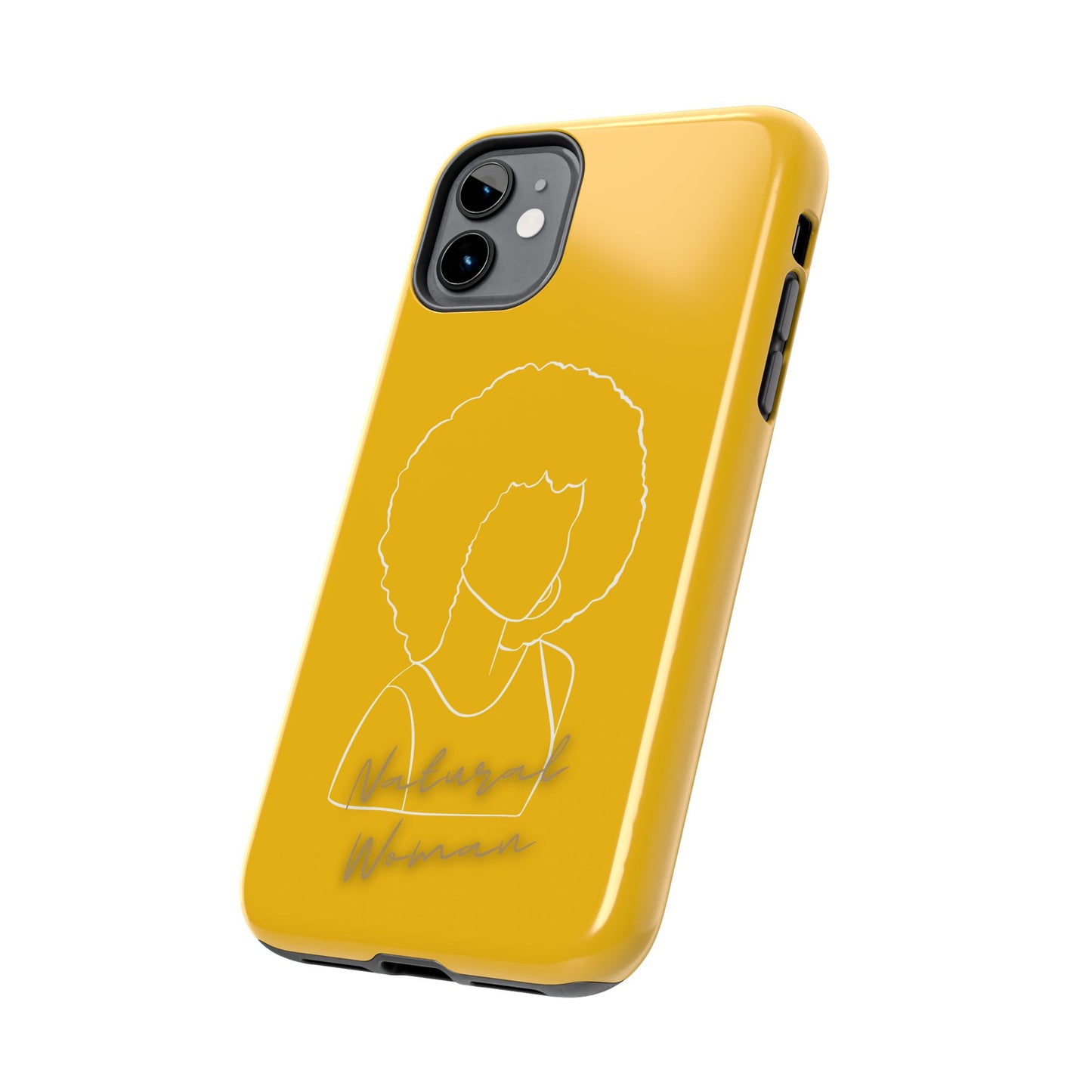 Natural Woman Afro (WL)Tough Phone Cases YELLOW