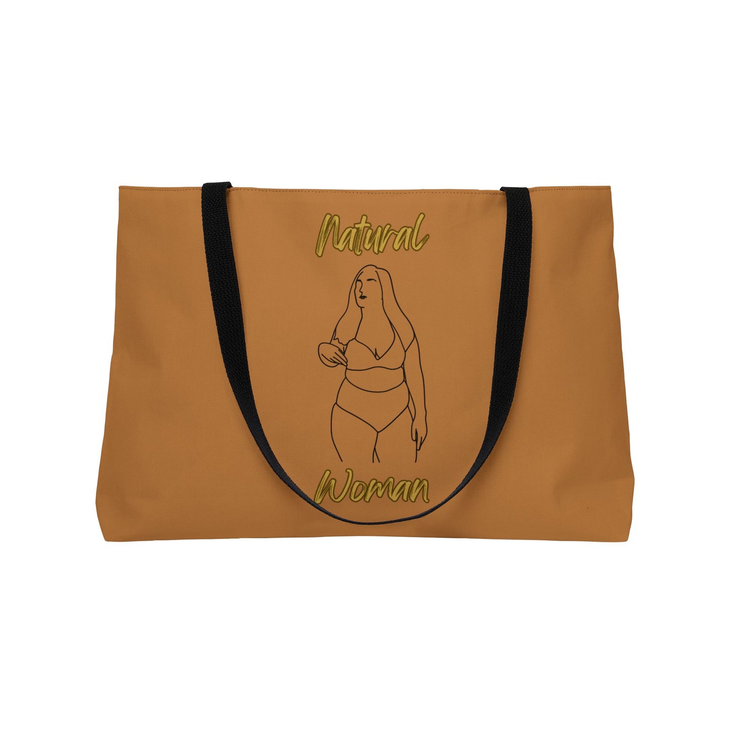 Natural Woman Full Beauty (BL) Weekender Tote Bag LIGHT BROWN
