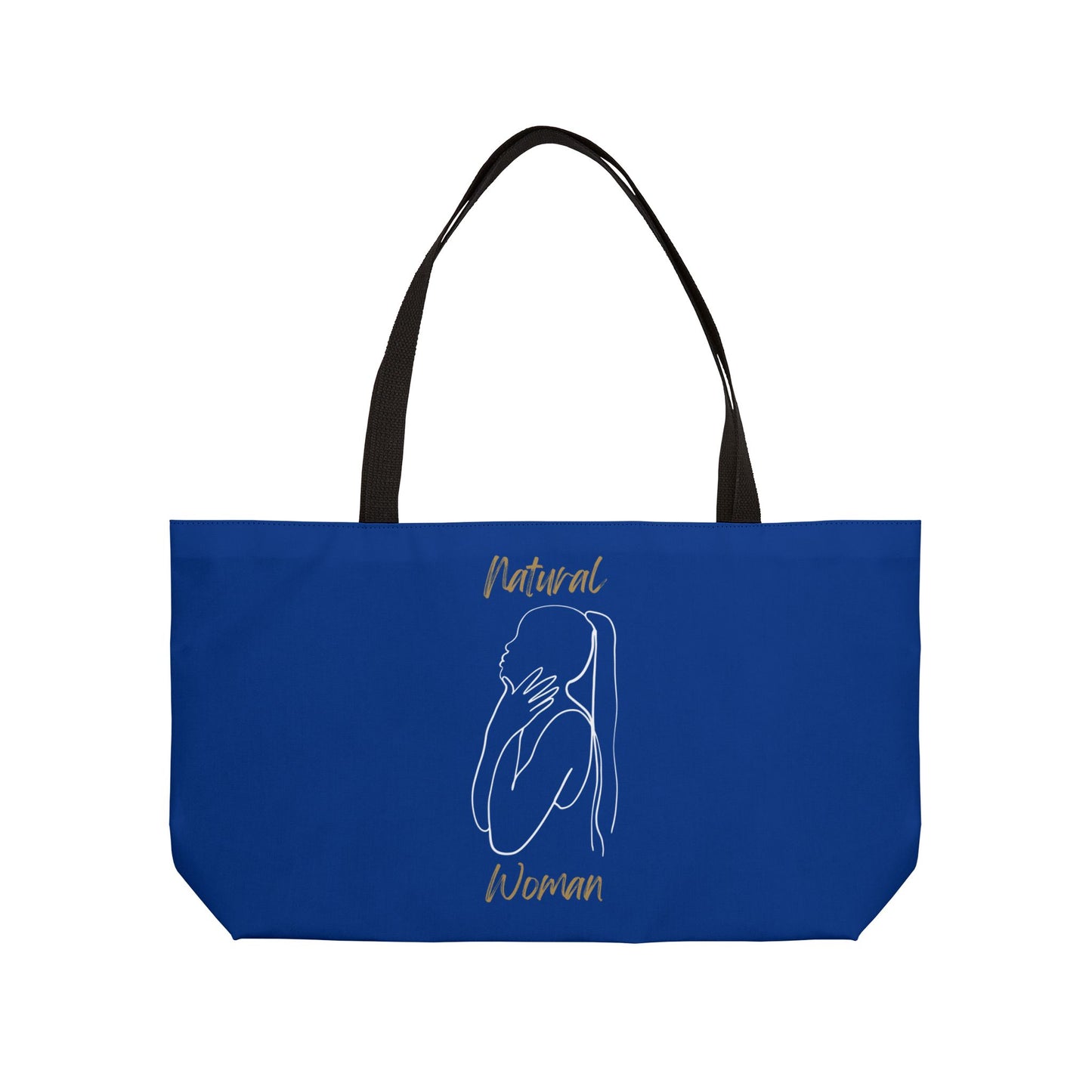 Natural Woman Ponytail (WL) Weekender Tote Bag DARK BLUE