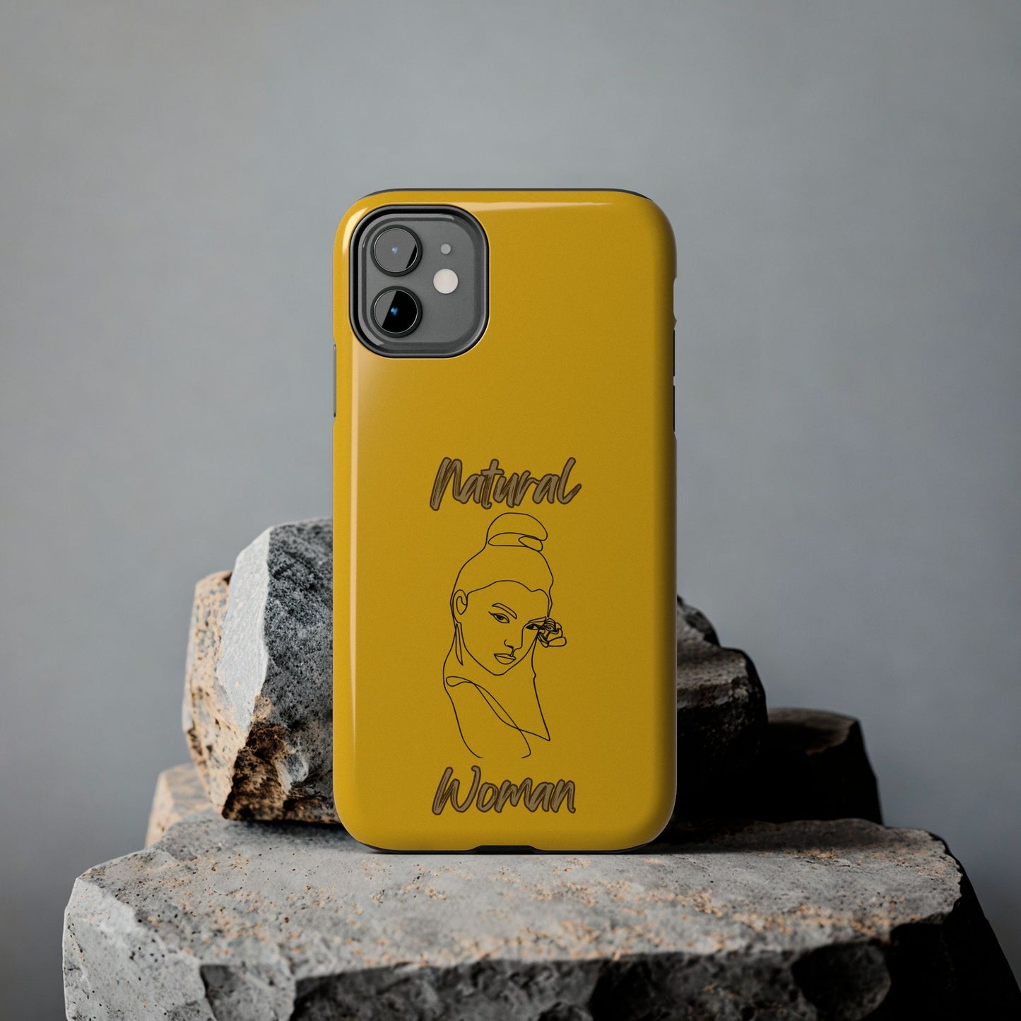 Natural Woman Sassy Bun (BL) Tough Phone Cases YELLOW