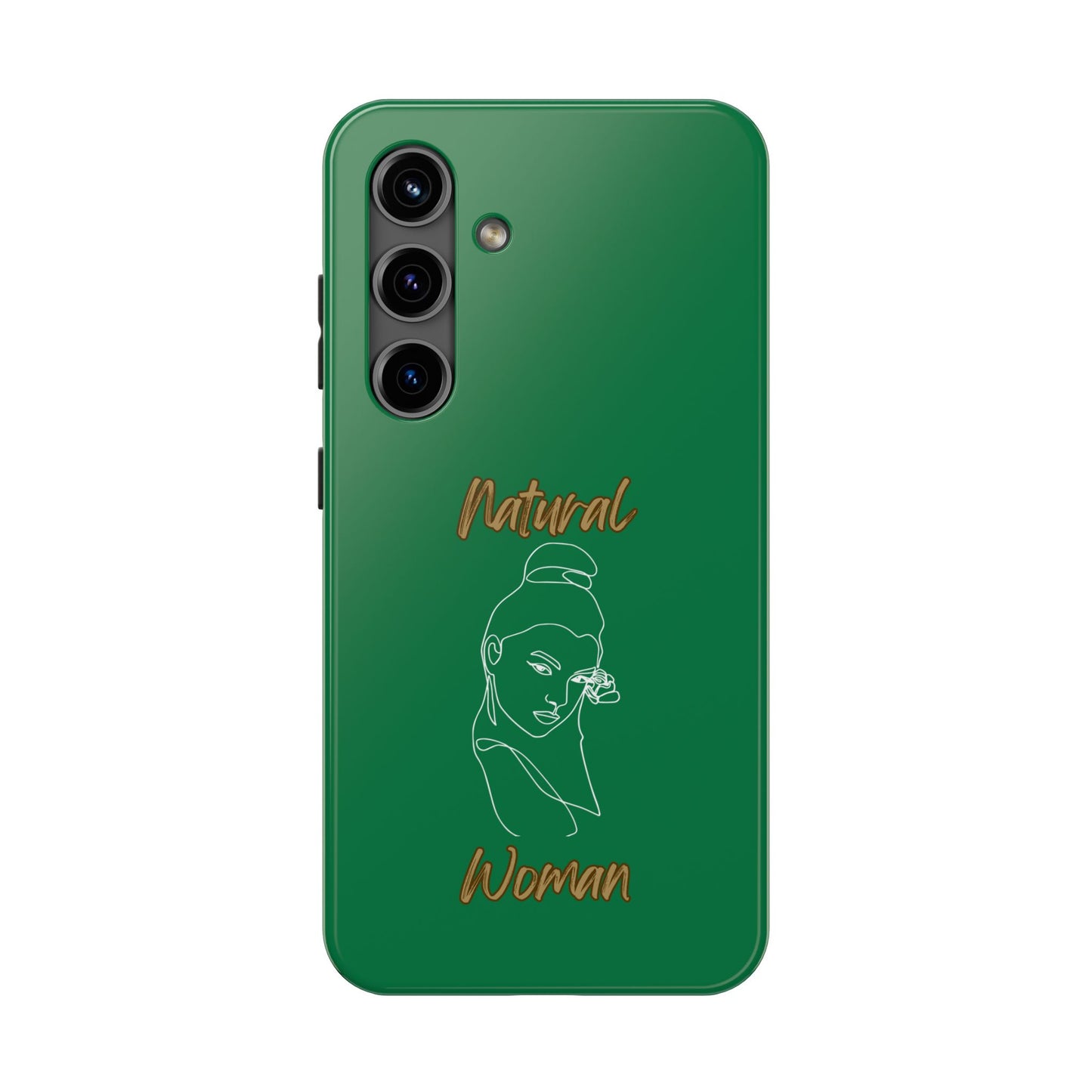Natural Woman Sassy Bun (WL) Tough Phone Cases DARK GREEN
