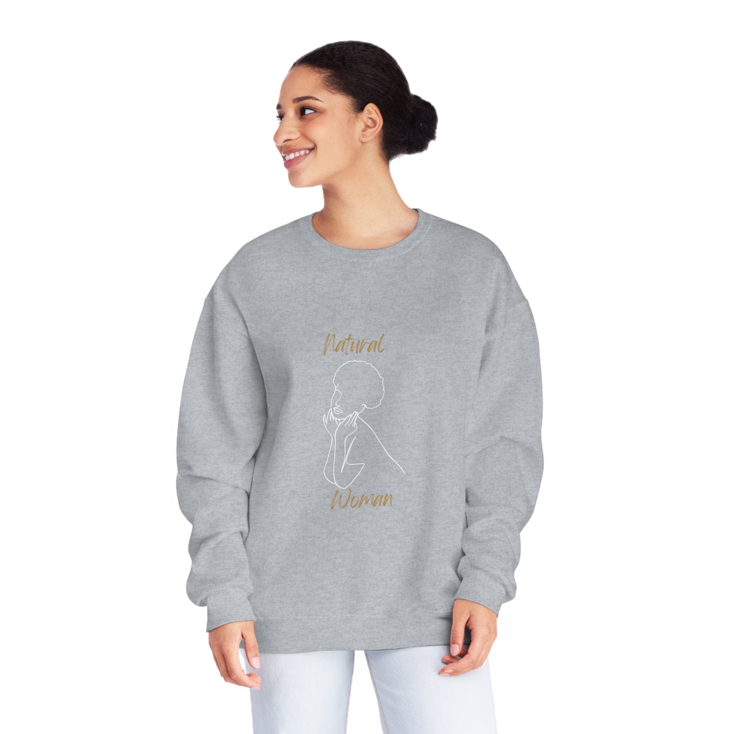 Natural Woman Cute Afro (WL) Crewneck Sweatshirt