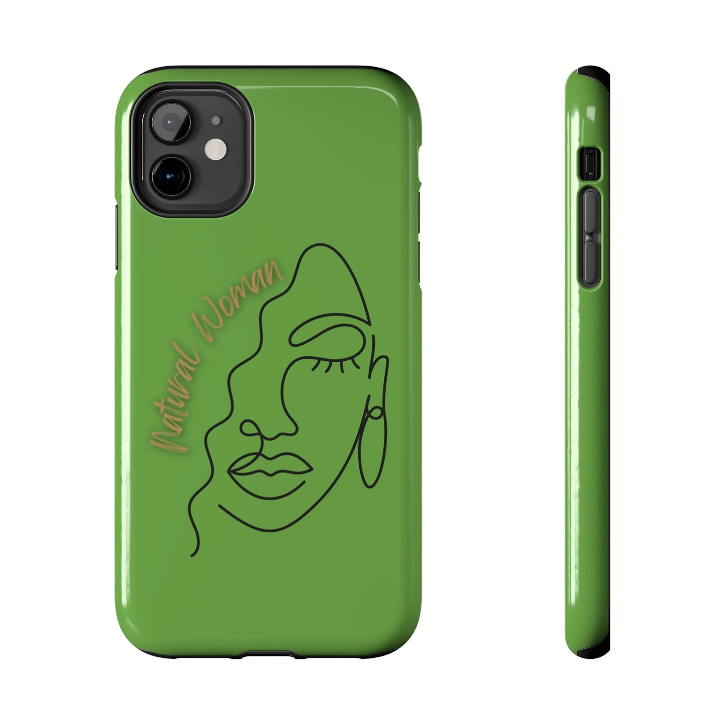 Natural Woman Half Face (BL)Tough Phone Case GREEN