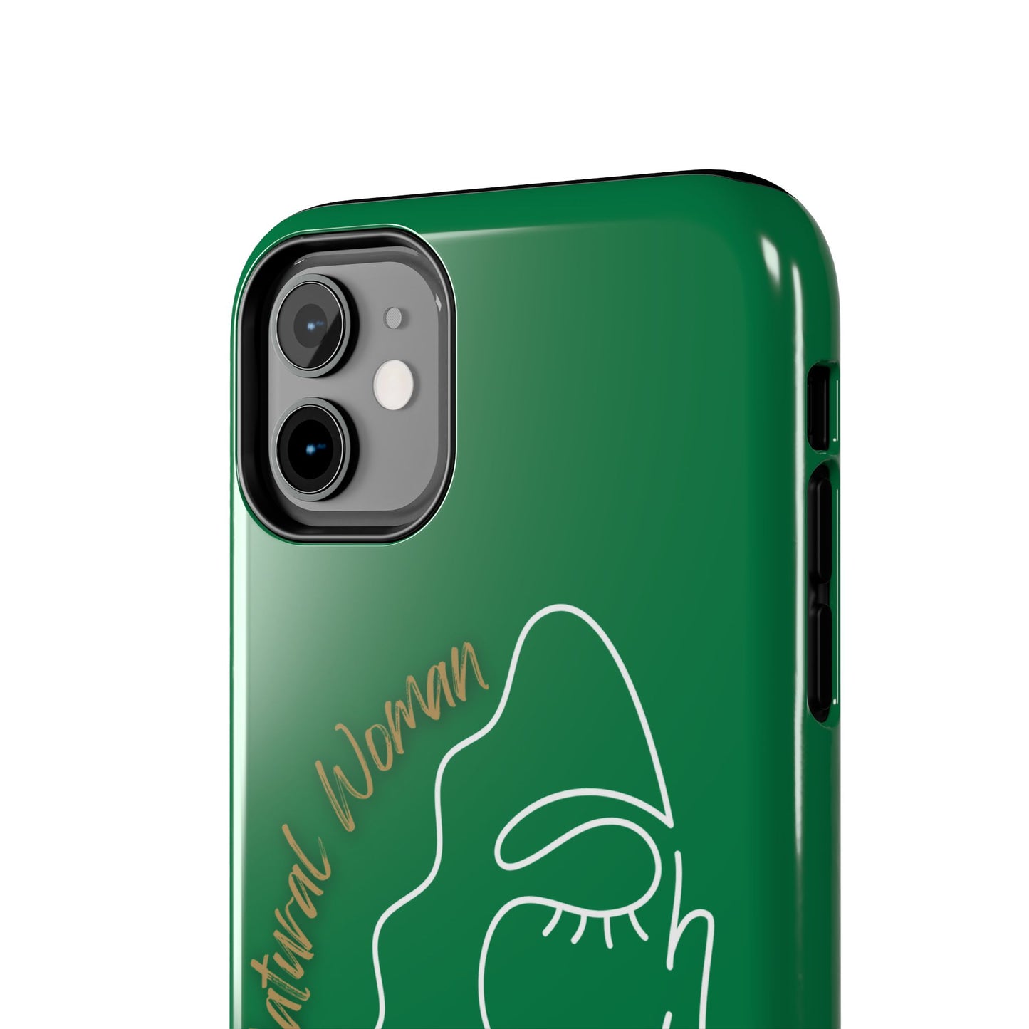 Natural Woman Half Face (WL)Tough Phone Case DARK GREEN