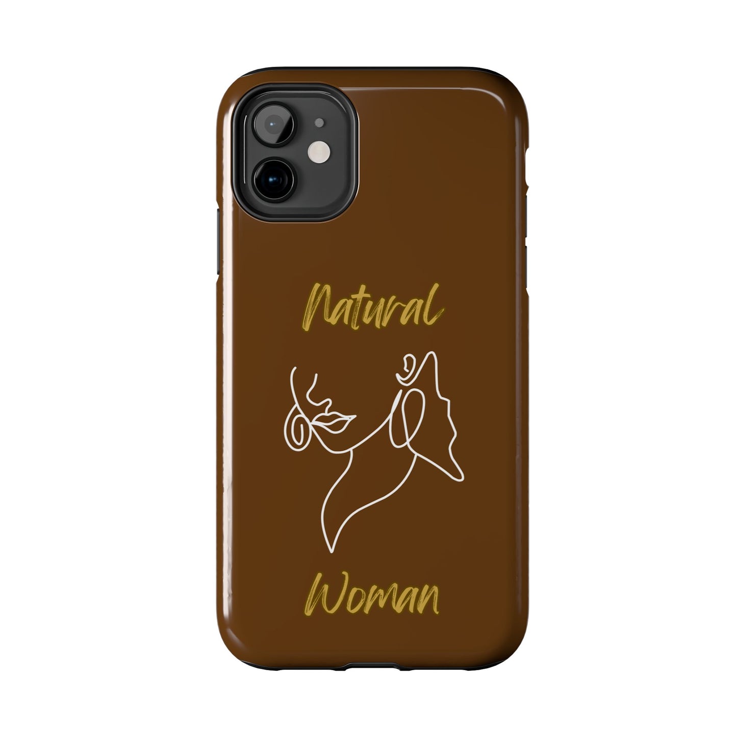 Natural Woman Lips (WL)Tough Phone Cases BROWN