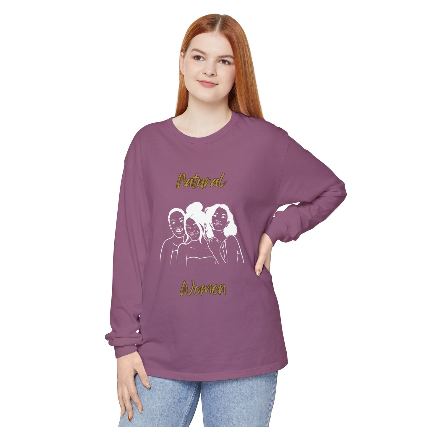 Natural Woman Laughing Friends (WL) Long Sleeve T-Shirt