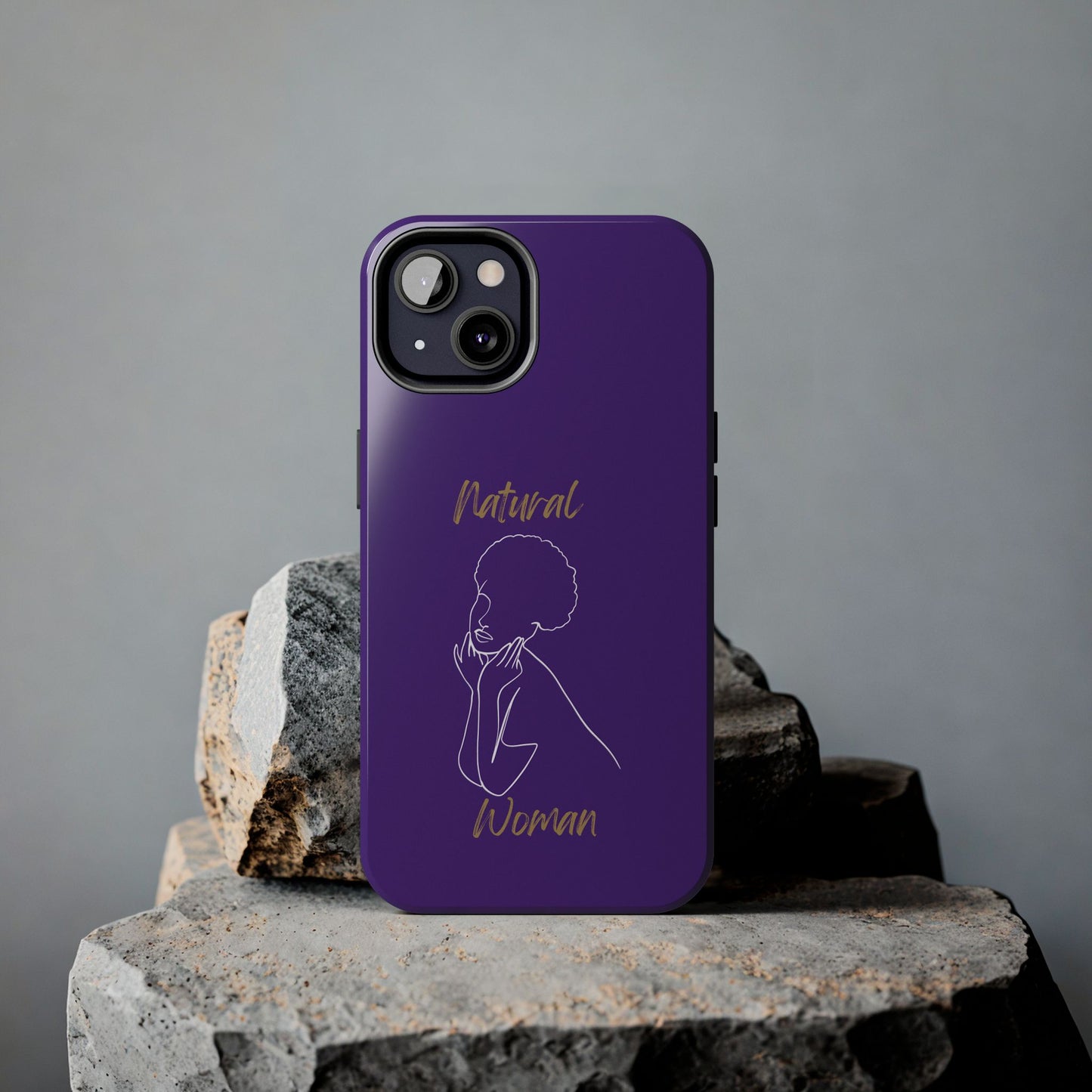 Natural Woman Cute Afro (WL)Tough Phone Cases PURPLE