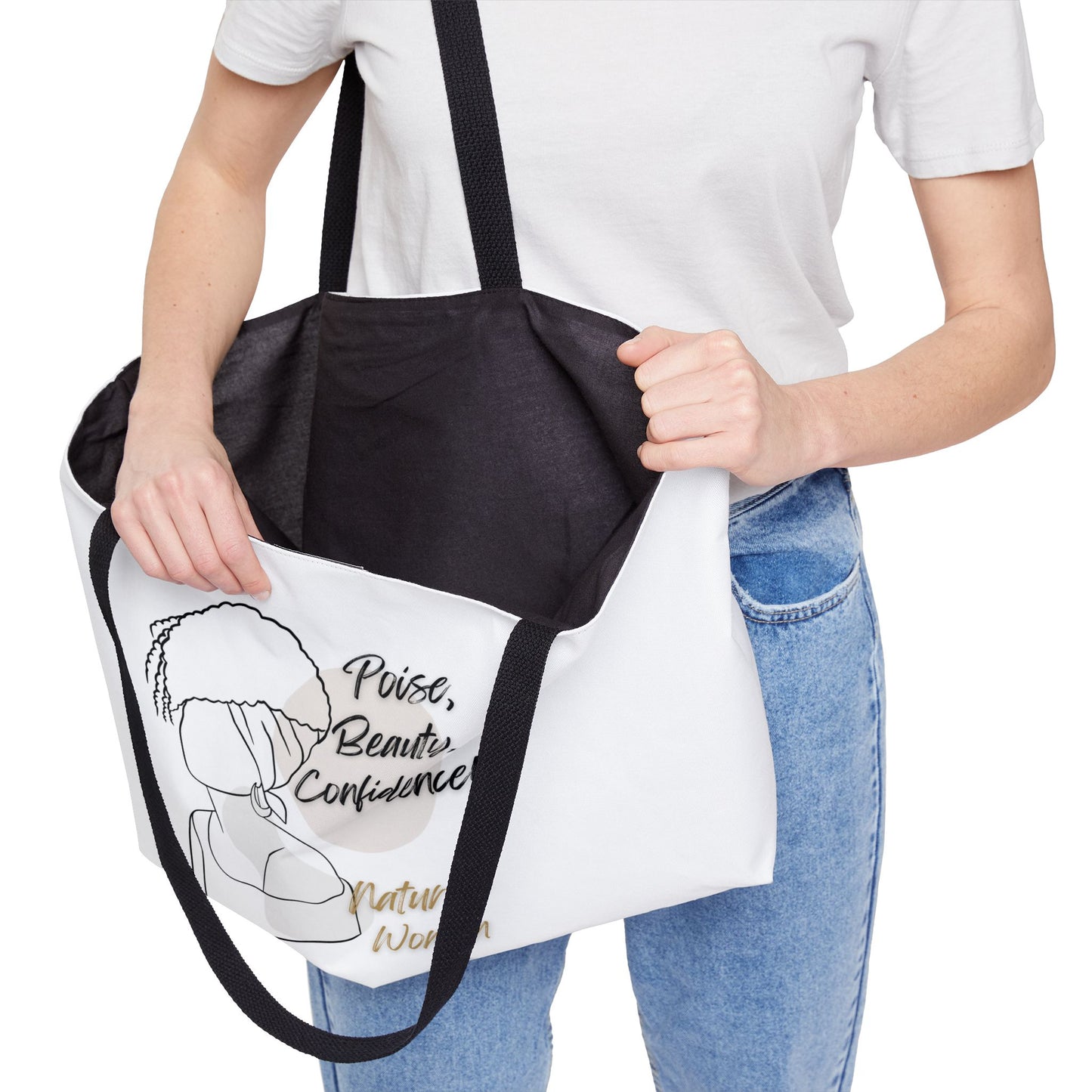 Natural Woman Puff (BL) Weekender Tote Bag WHITE