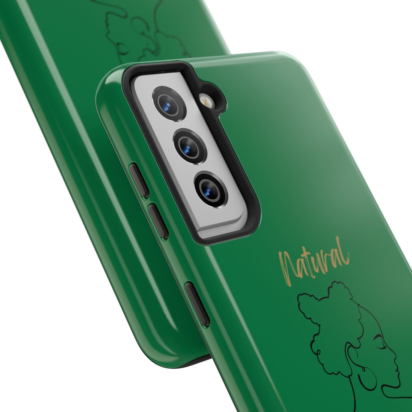 Natural Woman Twists (BL) Tough Phone Cases DARK GREEN