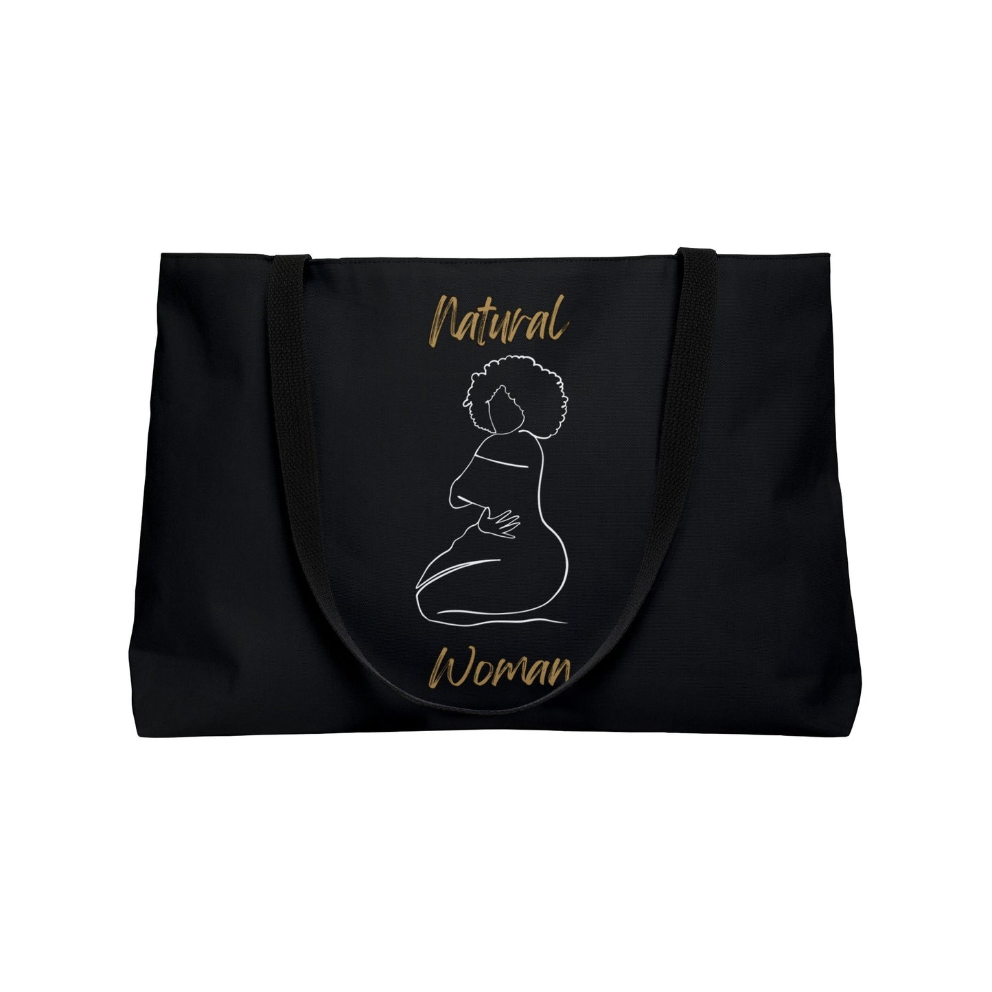 Natural Woman Hug (WL) Weekender Tote Bag BLACK