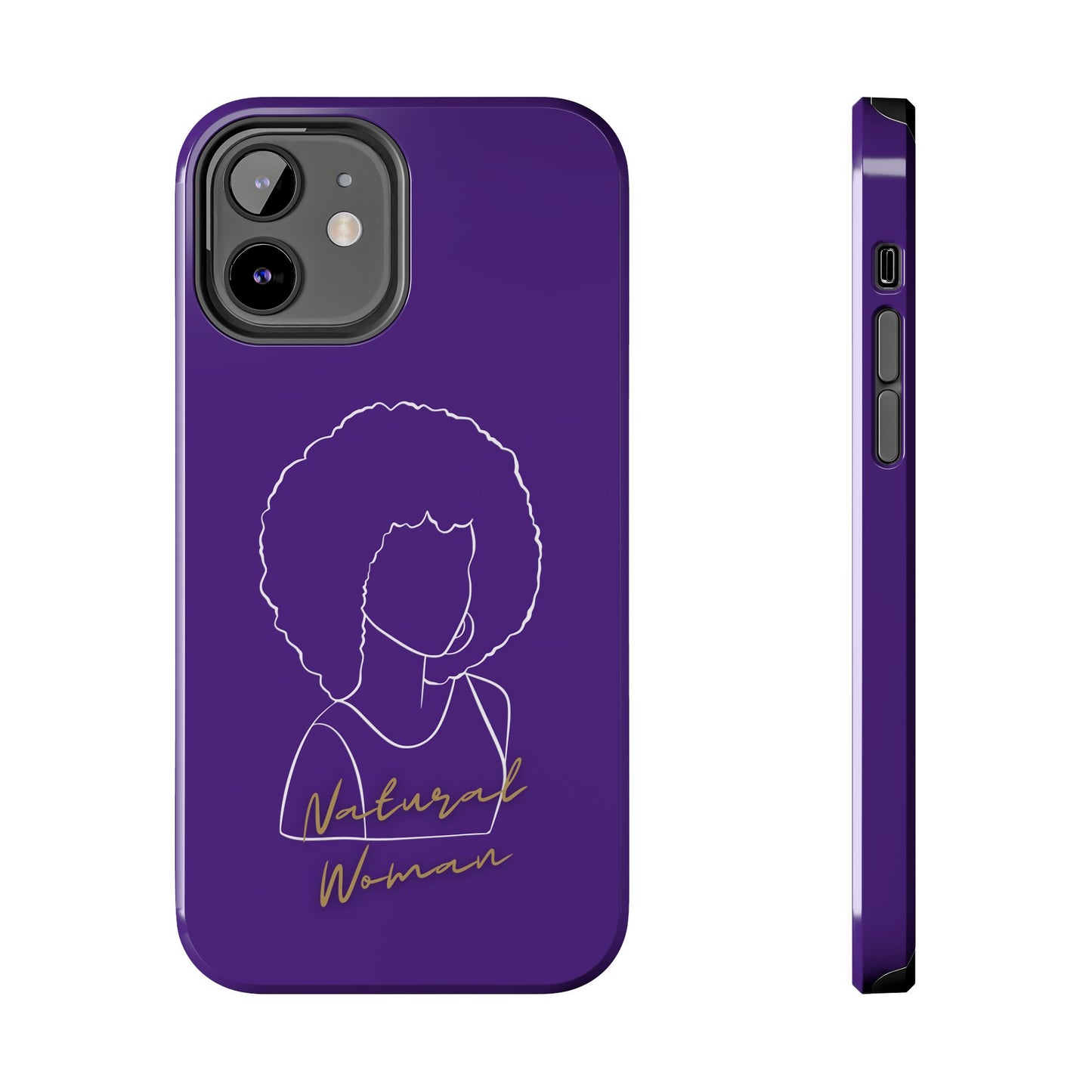 Natural Woman Afro (WL)Tough Phone Cases PURPLE