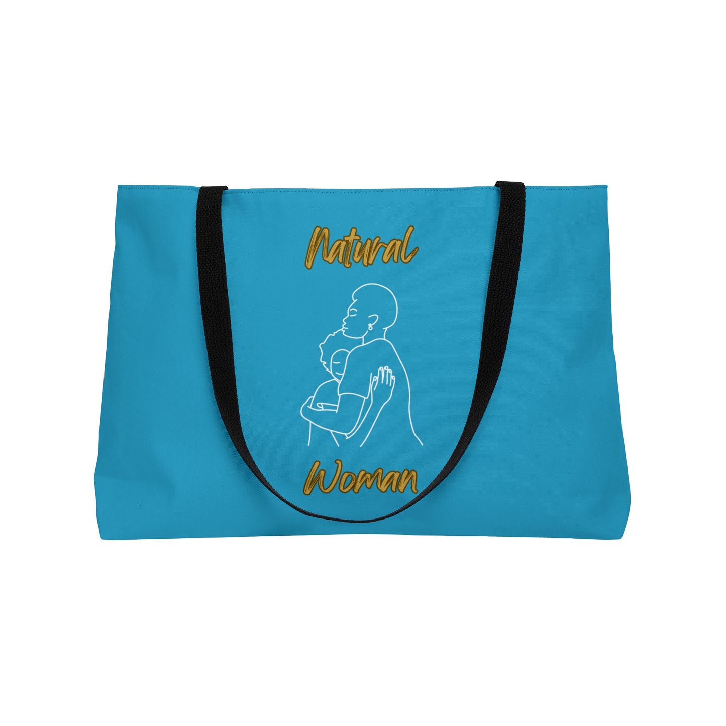 Natural Woman Safe With Momma (WL) Weekender Tote Bag TURQUOISE