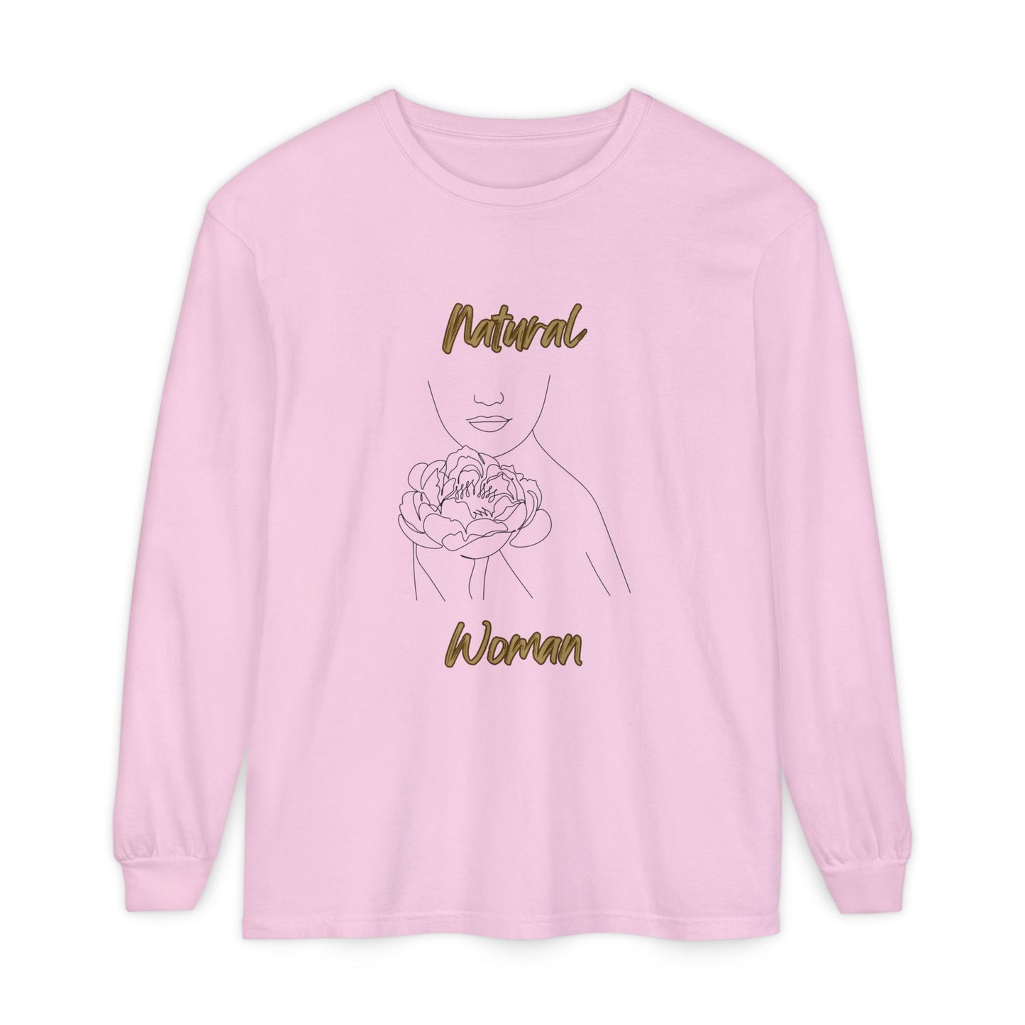 Natural Woman Kissed Flower (BL) Long Sleeve T-Shirt