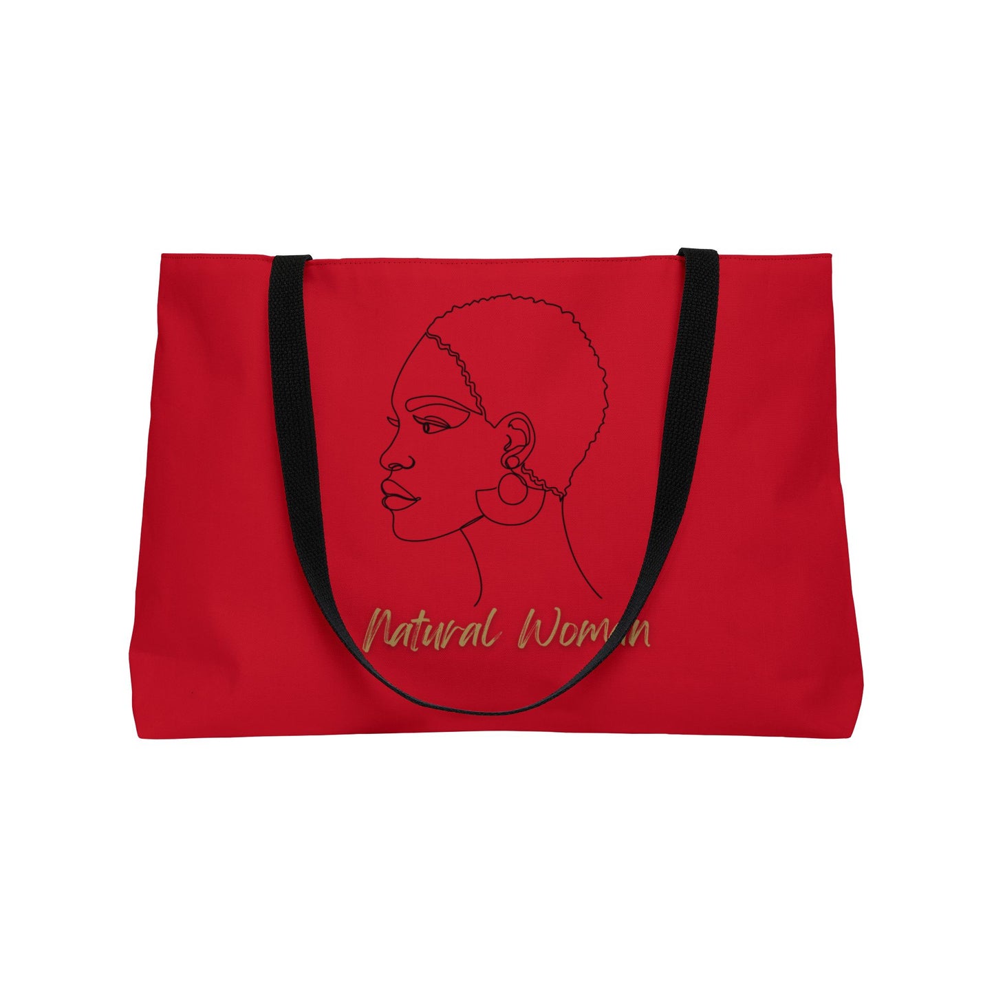 Natural Woman Finger Wave (BL) Weekender Tote Bag DARK RED