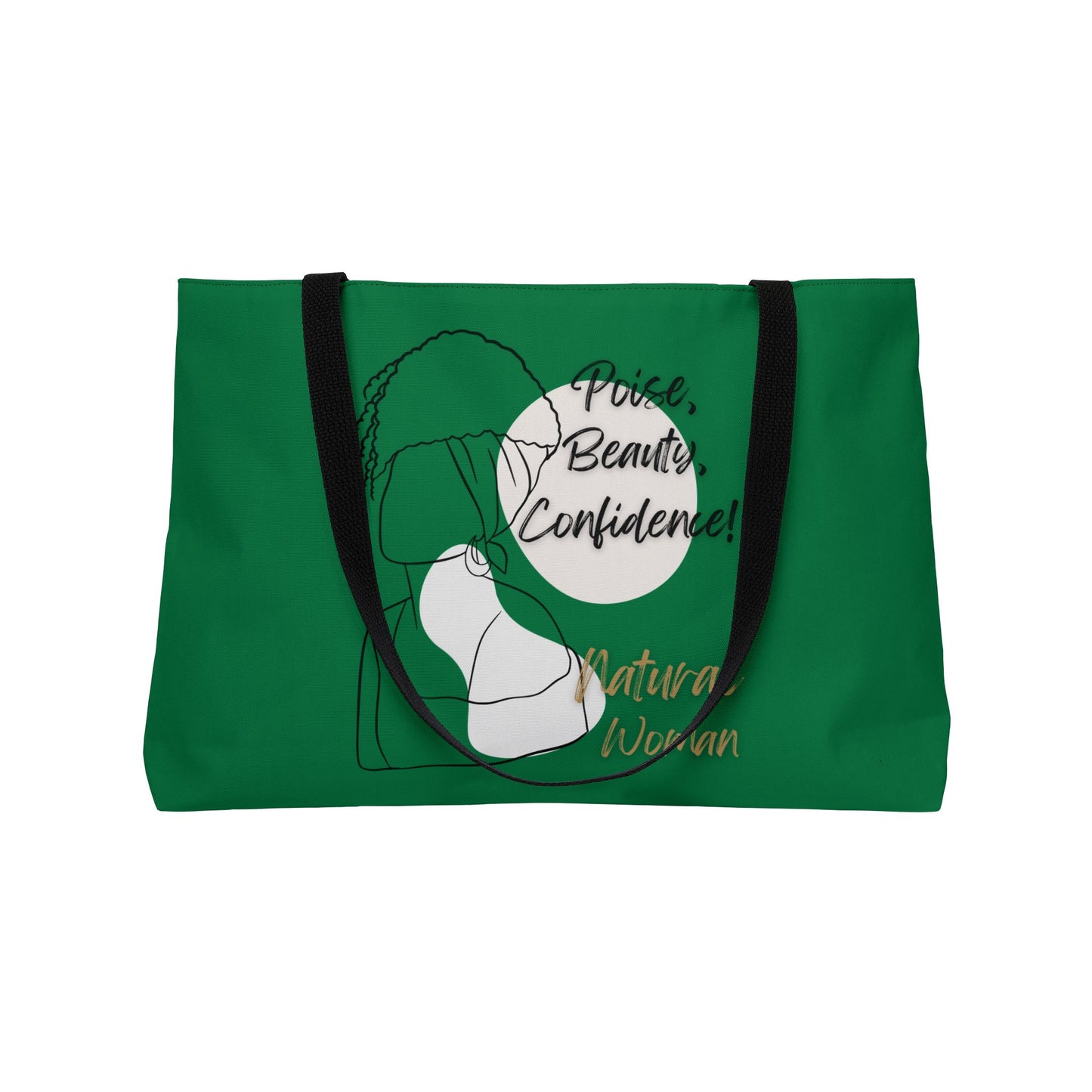 Natural Woman Puff (BL) Weekender Tote Bag DARK GREEN