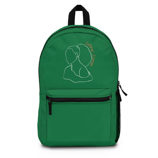 Natural Woman Behind Head Puff (WL) Backpack DARK GREEN
