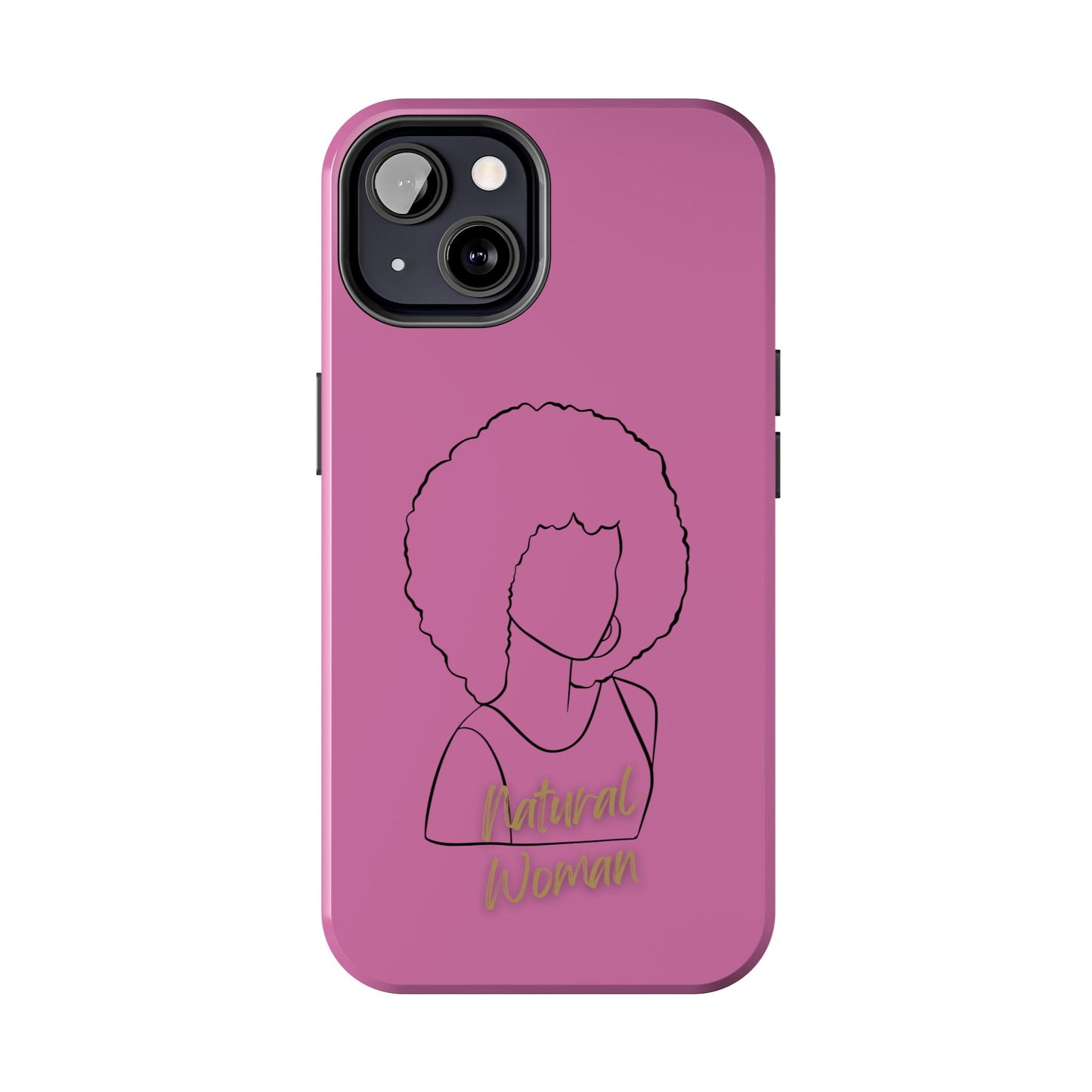 Natural Woman Afro (BL)Tough Phone Cases LIGHT PINK