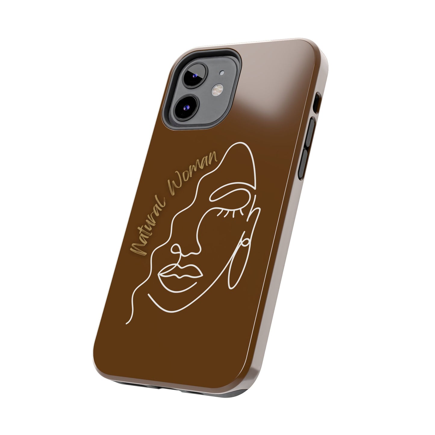 Natural Woman Half Face (WL)Tough Phone Case BROWN