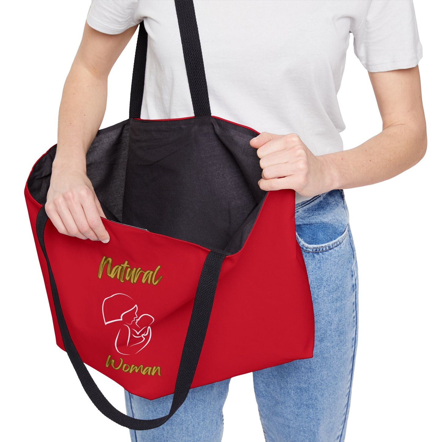 Natural Woman Long Awaited (WL) Weekender Tote Bag DARK RED