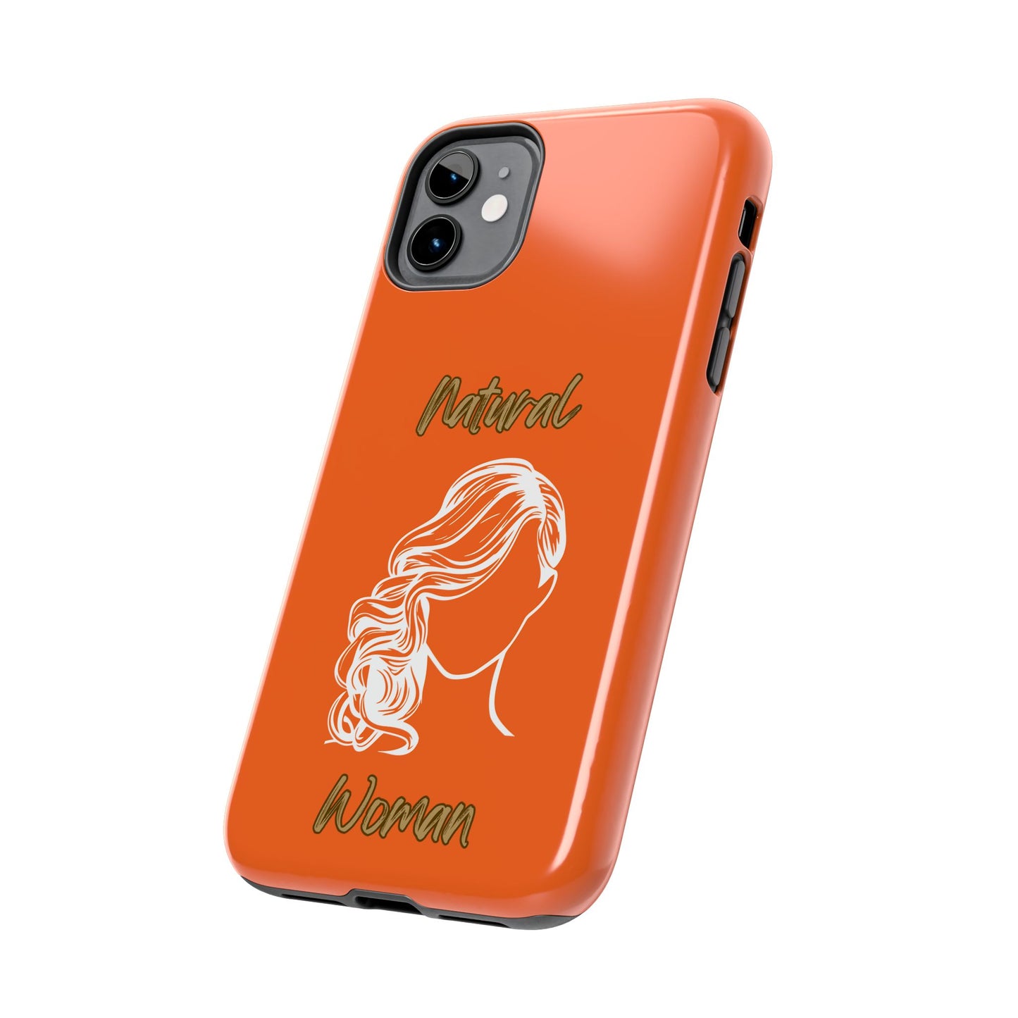 Natural Woman Long Curl (WL)Tough Phone Cases ORANGE