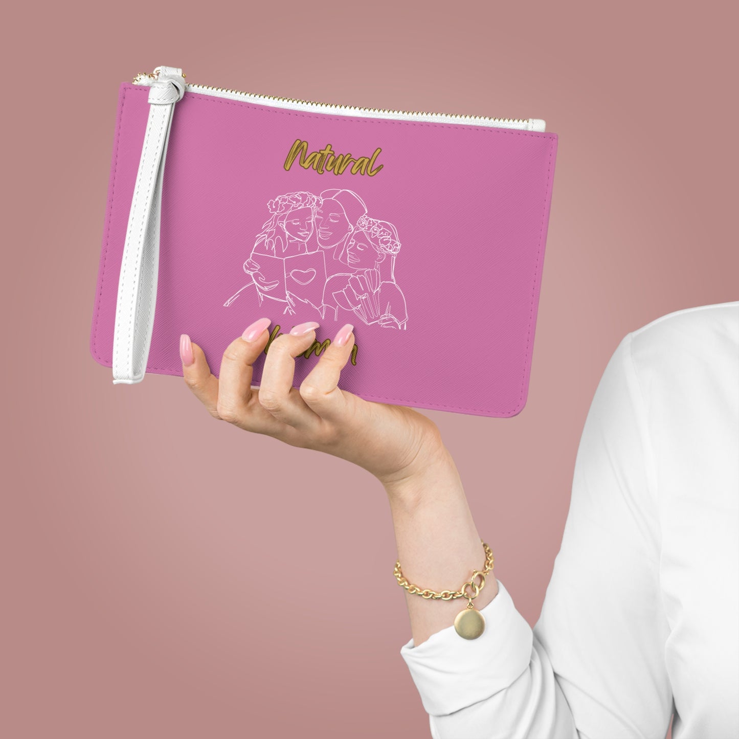 Natural Woman Me & My Girls (WL) Clutch Bag LIGHT PINK