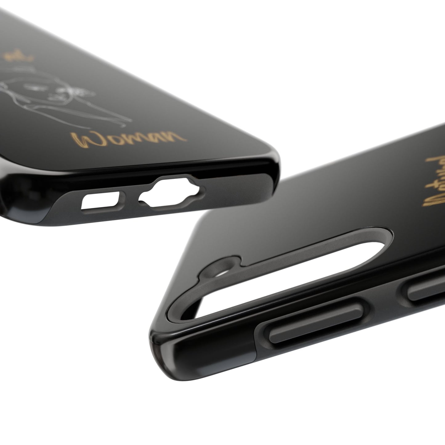 Natural Woman Sassy Bun (WL) Tough Phone Cases BLACK