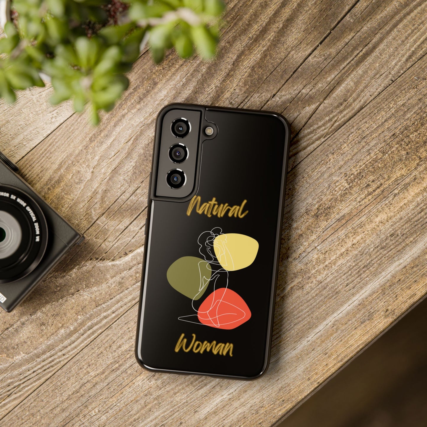 Natural Woman Colorful Pose (WL)Tough Phone Cases BLACK