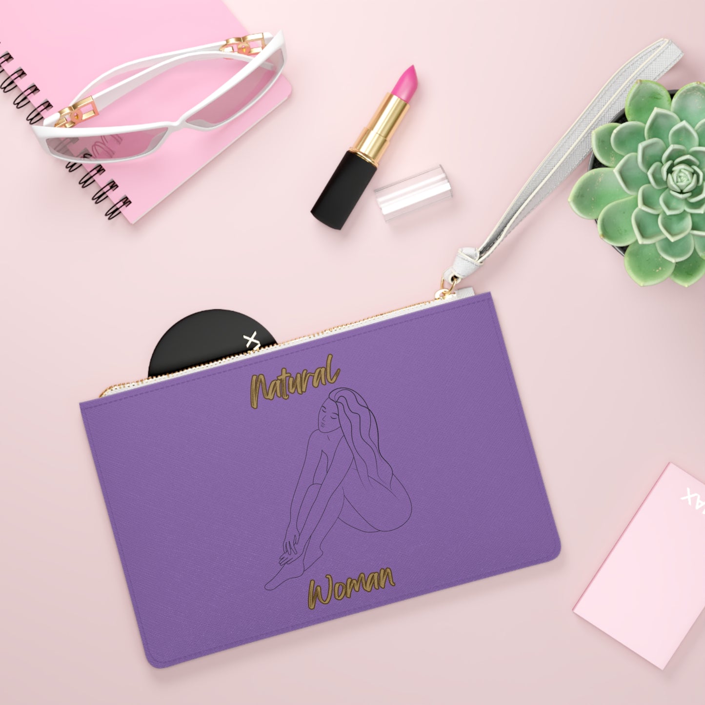 Natural Woman Beauty (BL) Clutch Bag LIGHT PURPLE