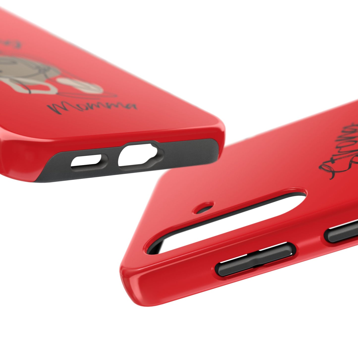 STRONG MOMMA Samsung Galaxy Tough Phone Cases (BL) Red