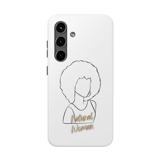 Natural Woman Afro (BL) Tough Phone Case WHITE