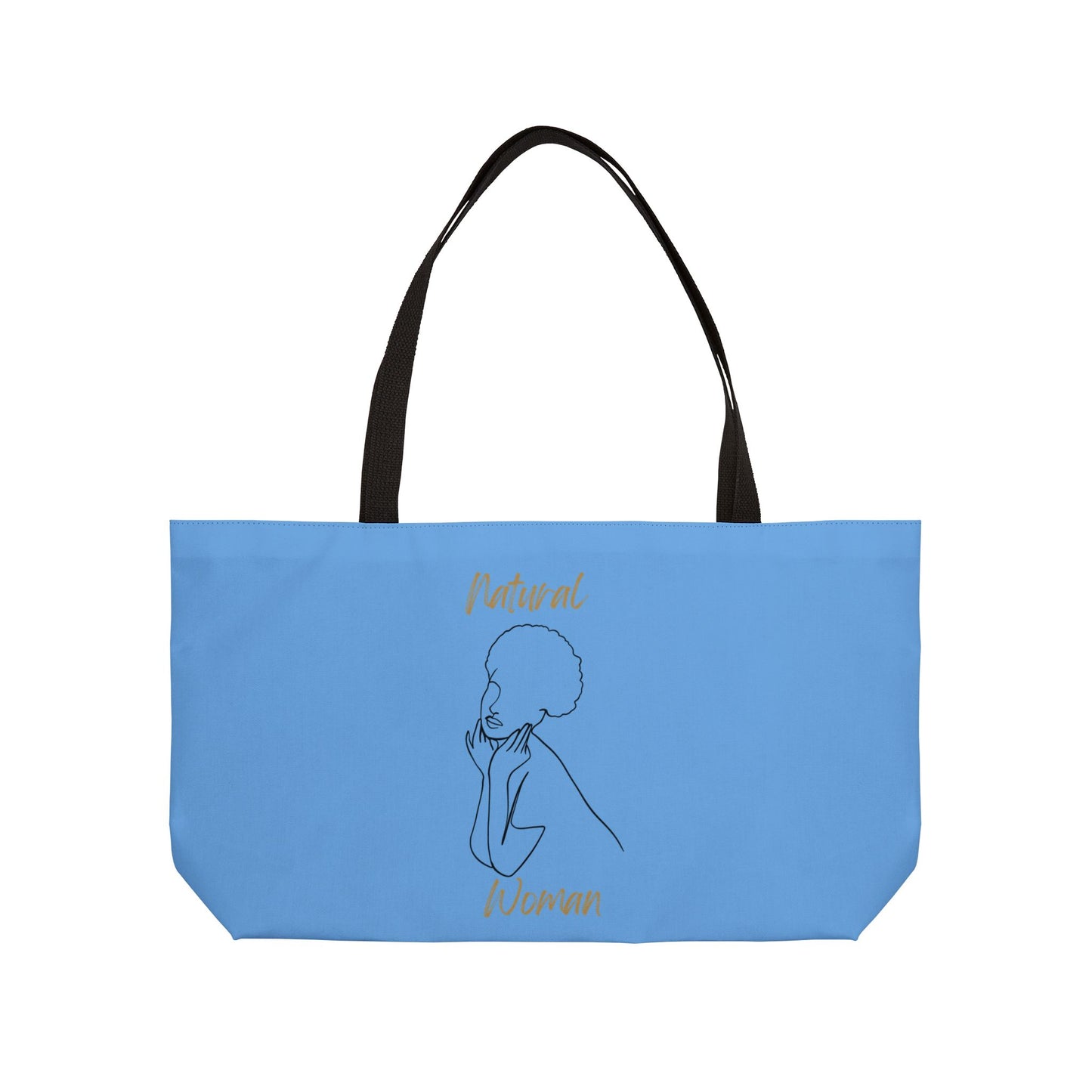 Natural Woman Cute Afro (BL) Weekender Tote Bag LIGHT BLUE