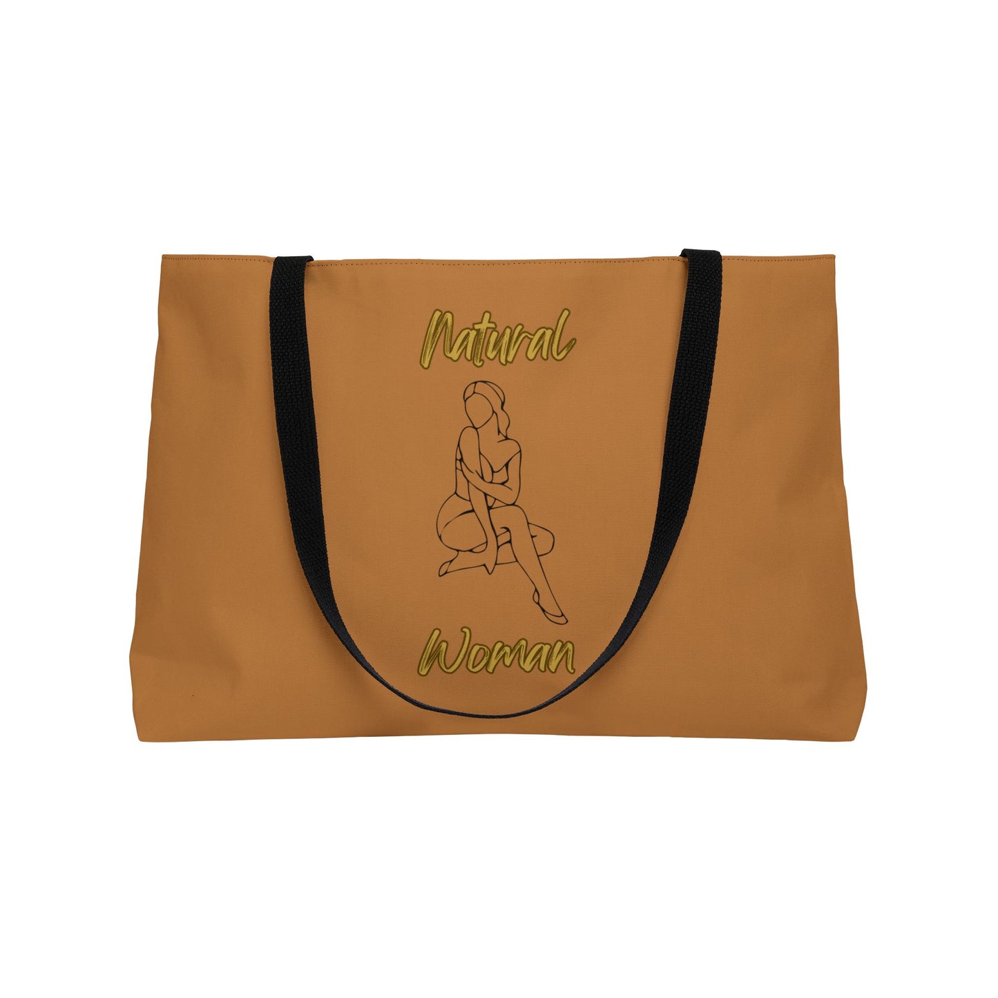 Natural Woman Shoulder Action (BL) Weekender Tote Bag LIGHT BROWN