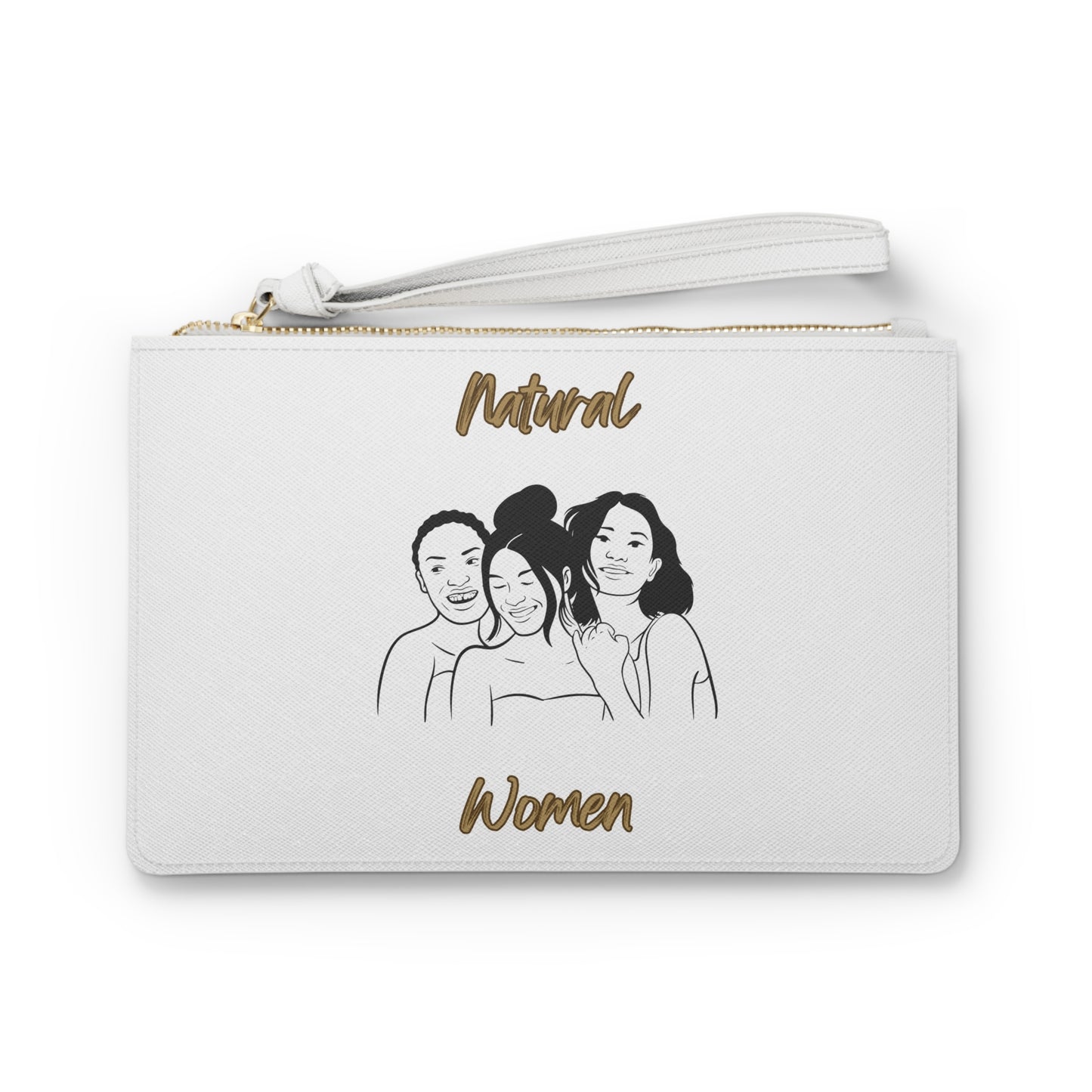 Natural Women Laughing Friends (BL) Clutch Bag WHITE