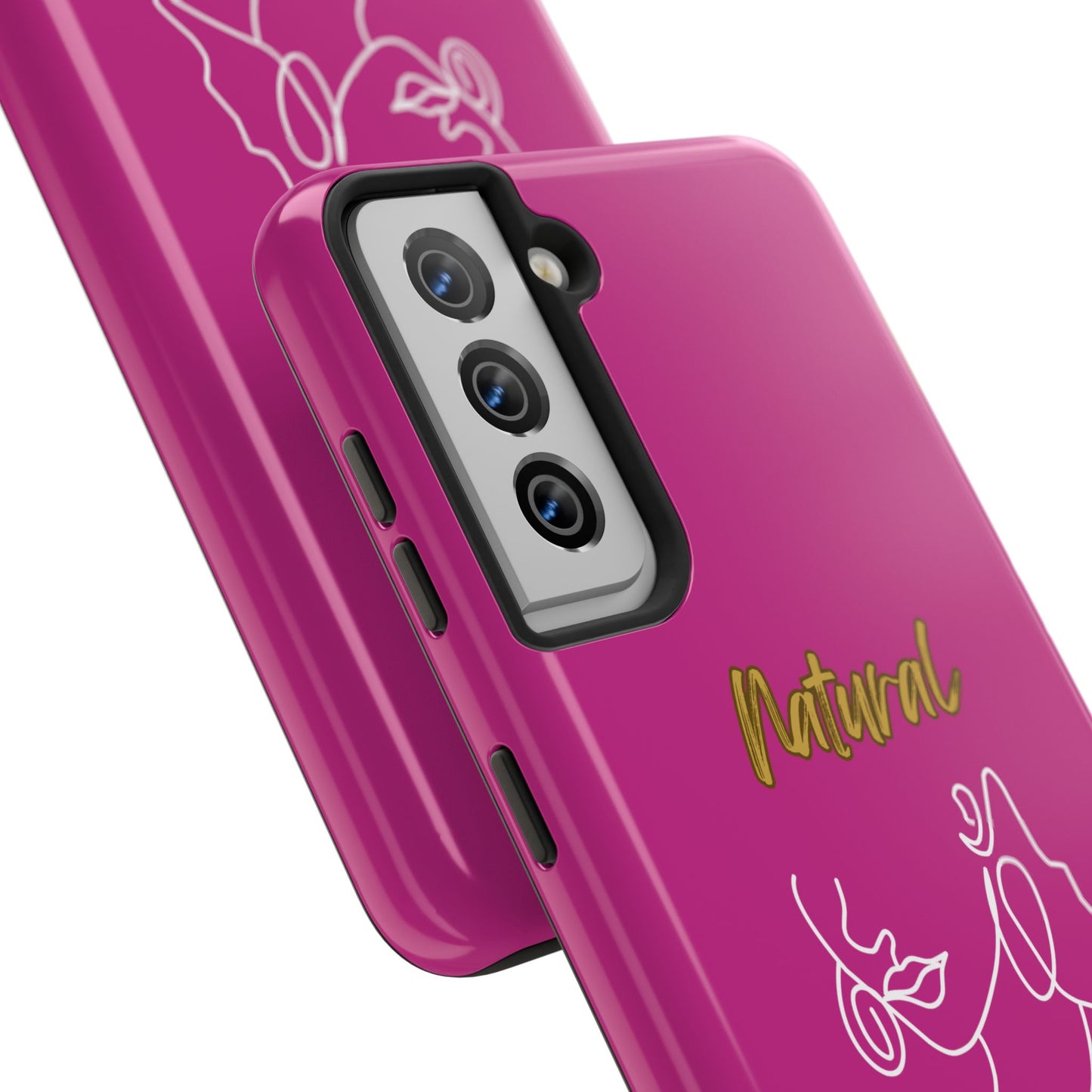 Natural Woman Lips (WL)Tough Phone Cases PINK