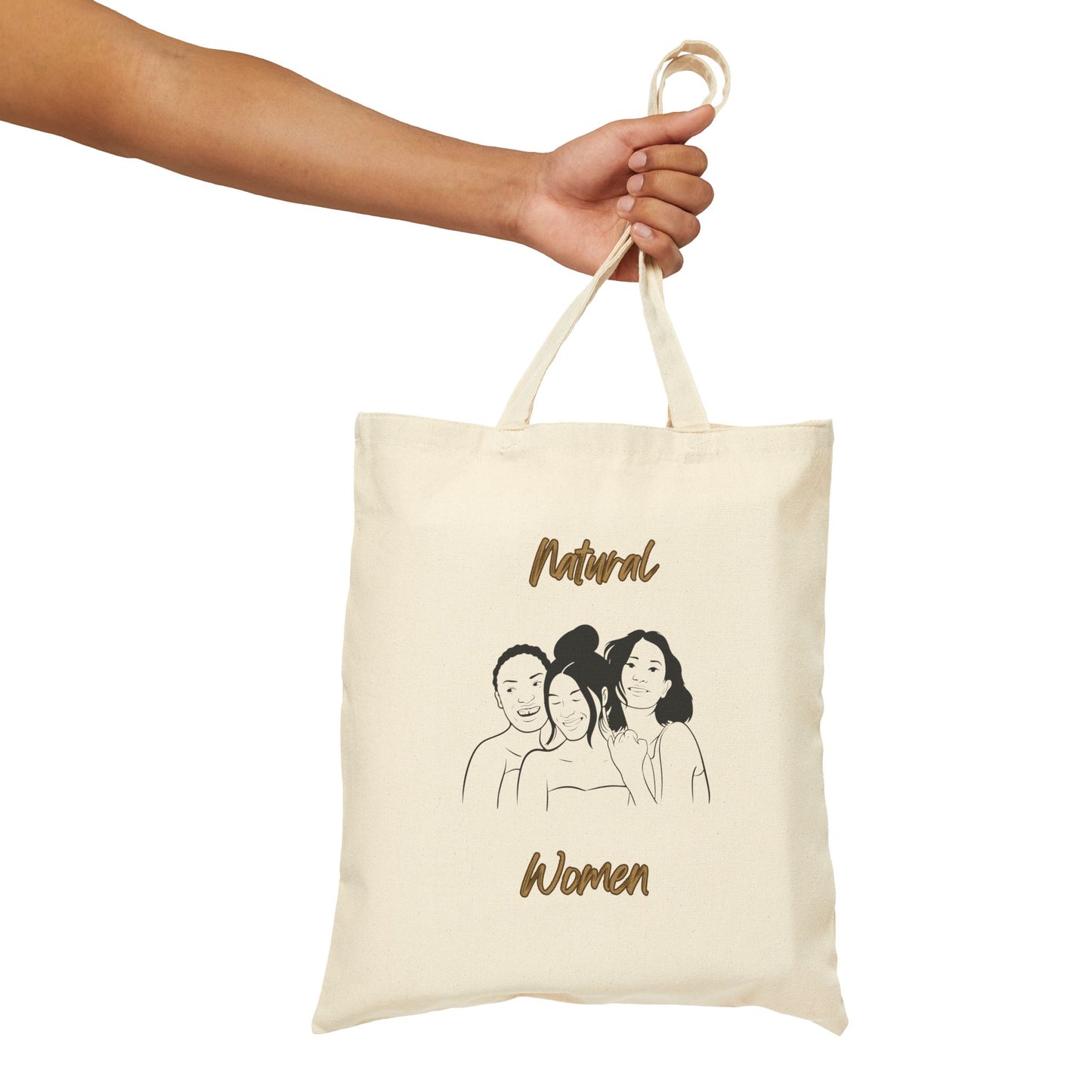 Natural Woman Laughing Friends (BL) Canvas Tote Bag