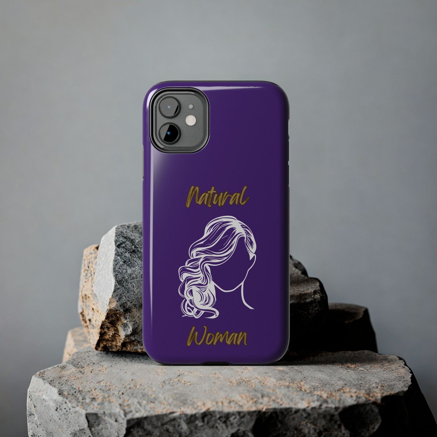 Natural Woman Long Curl (WL)Tough Phone Cases PURPLE