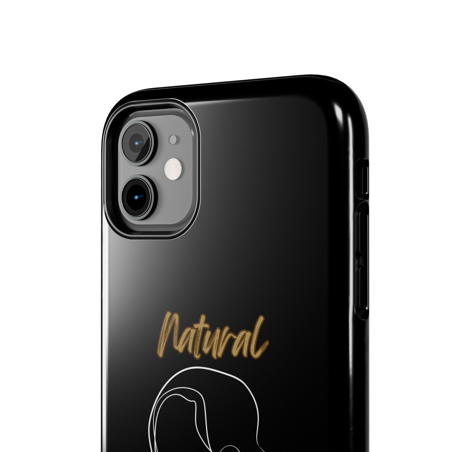 Natural Woman Hanging Hair (WL) Tough Phone Cases BLACK