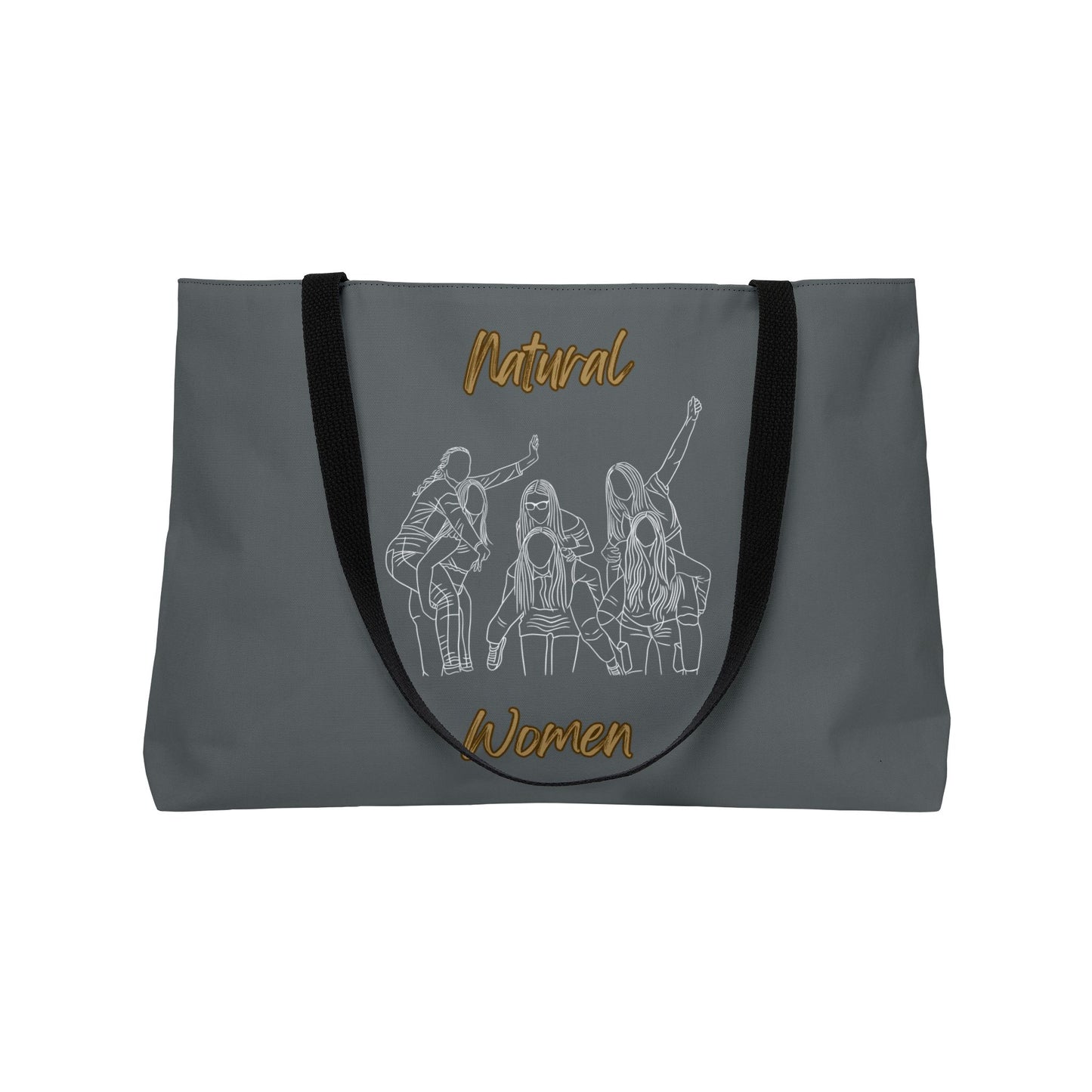 Natural Women Piggy Back (WL) Weekender Tote Bag DARK GREY