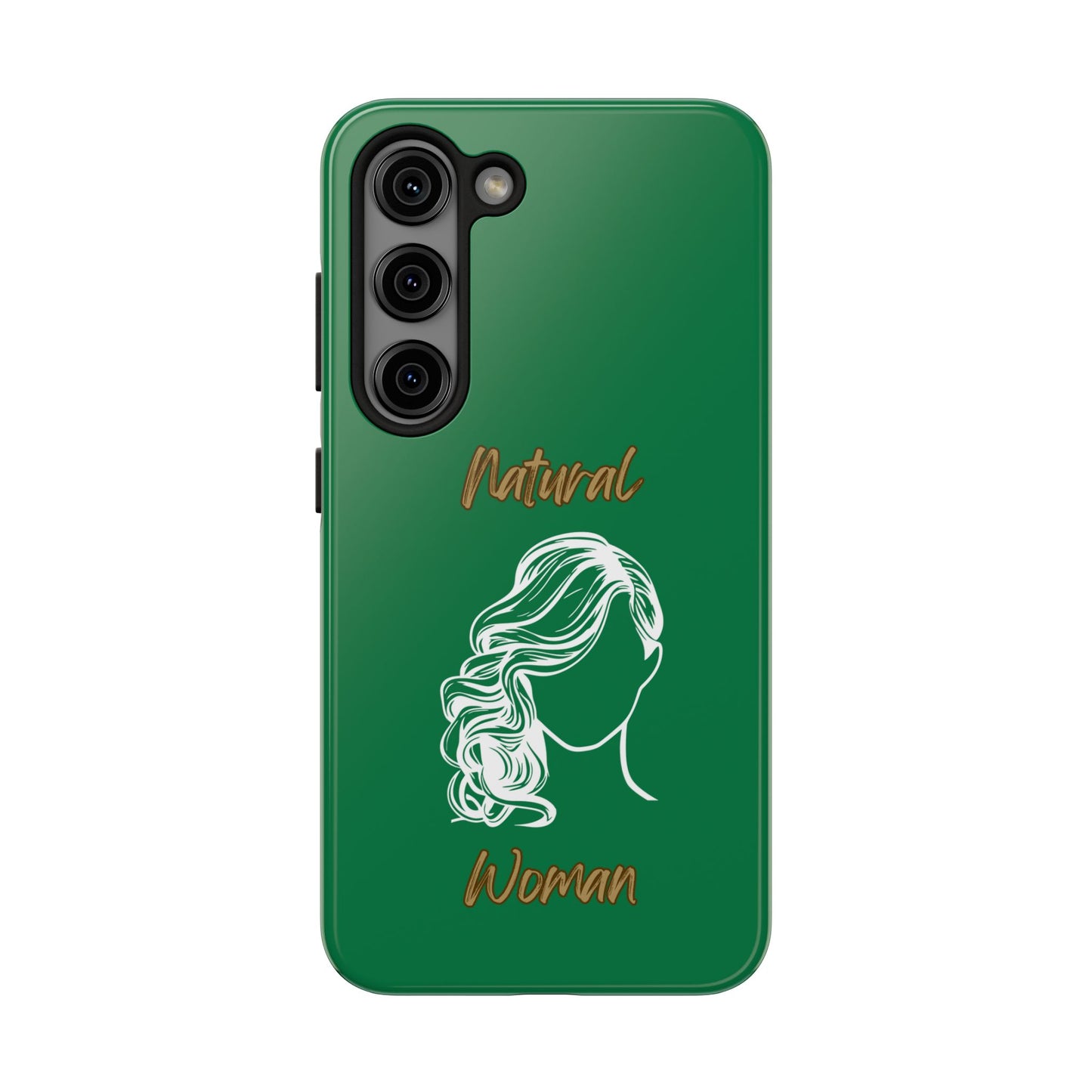 Natural Woman Long Curl (WL)Tough Phone Cases DARK GREEN