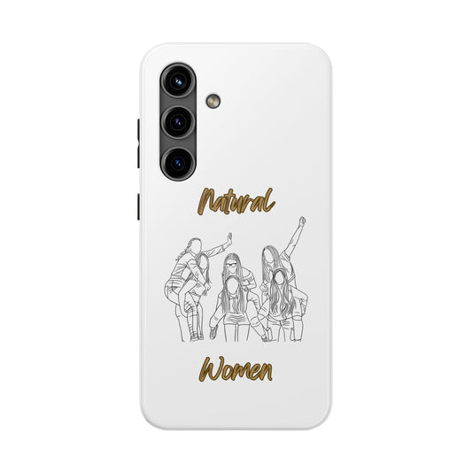 Natural Woman Piggy Back (BL)Tough Phone Cases WHITE