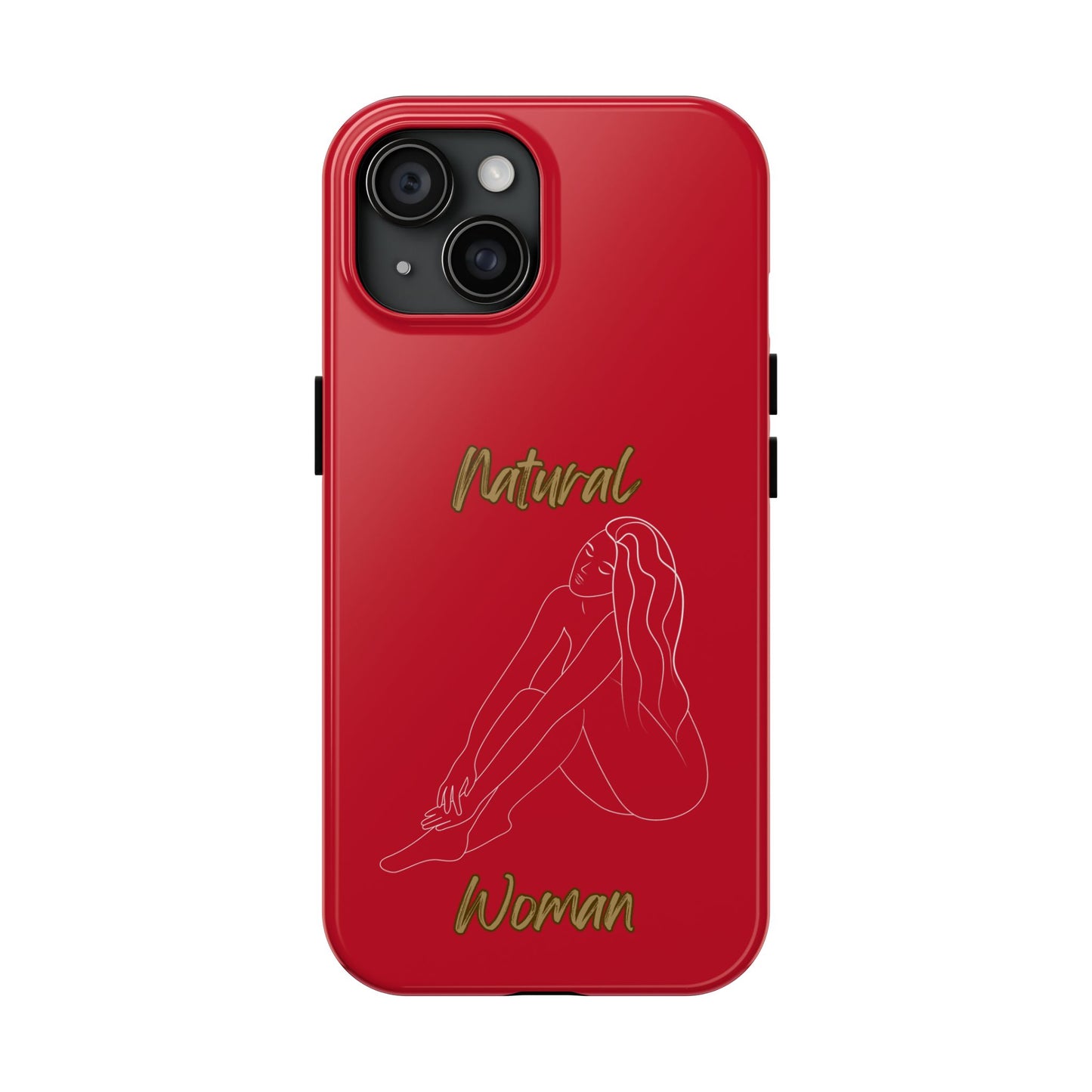 Natural Woman Beauty (WL) Tough Phone Cases DARK RED