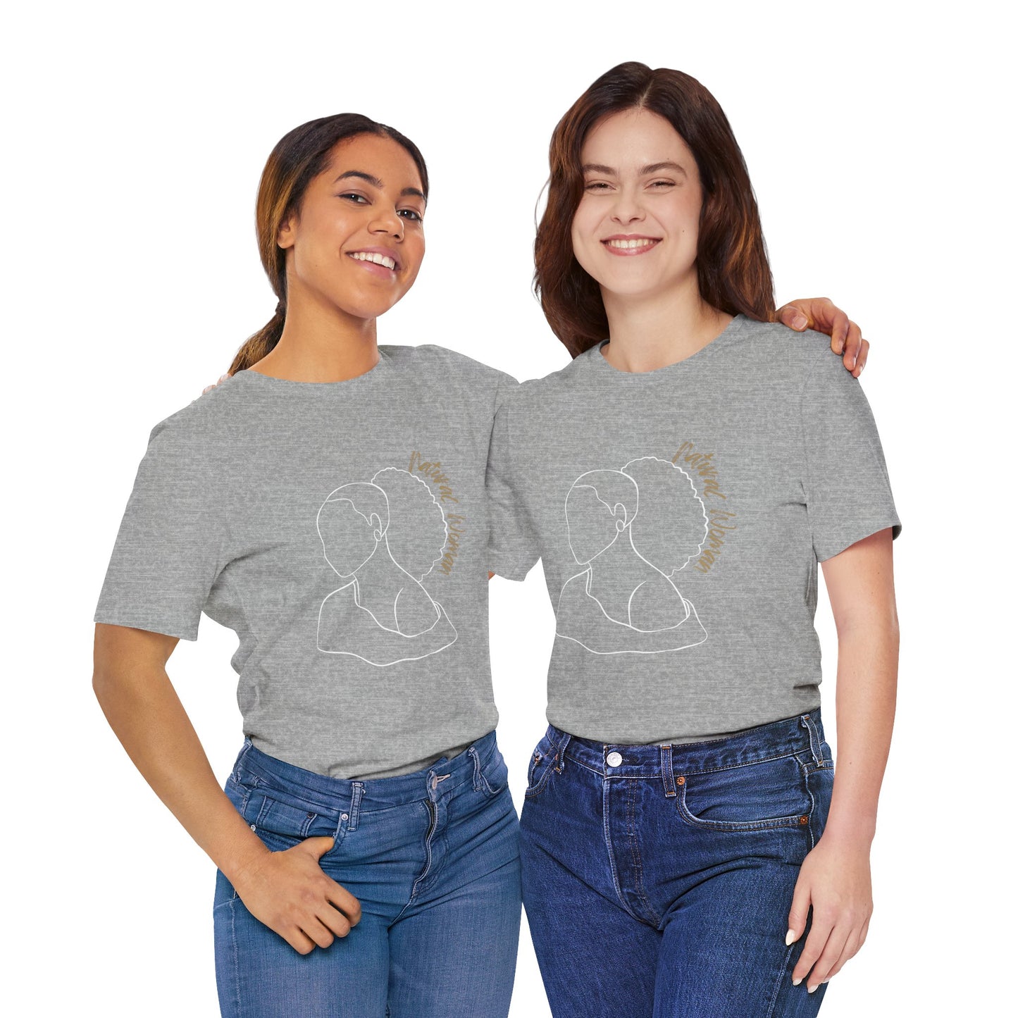Natural Woman Behind Head Puff (WL) Short Sleeve T-Shirt