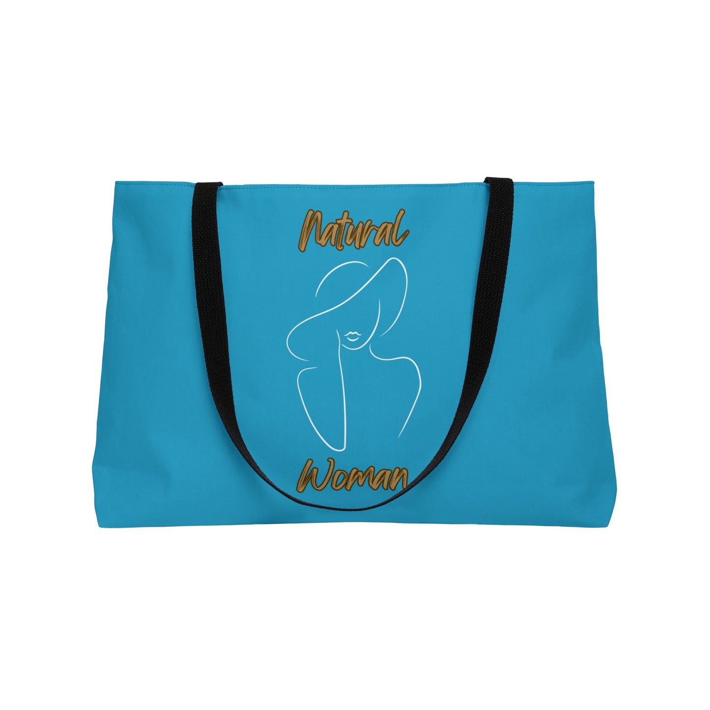 Natural Woman Sun Hat (WL) Weekender Tote Bag TURQUOISE