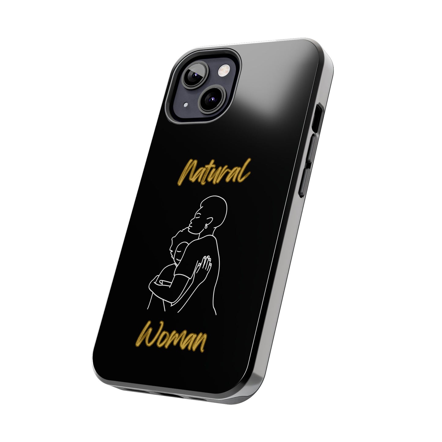 Natural Woman Safe With Momma (WL) Tough Phone Cases BLACK