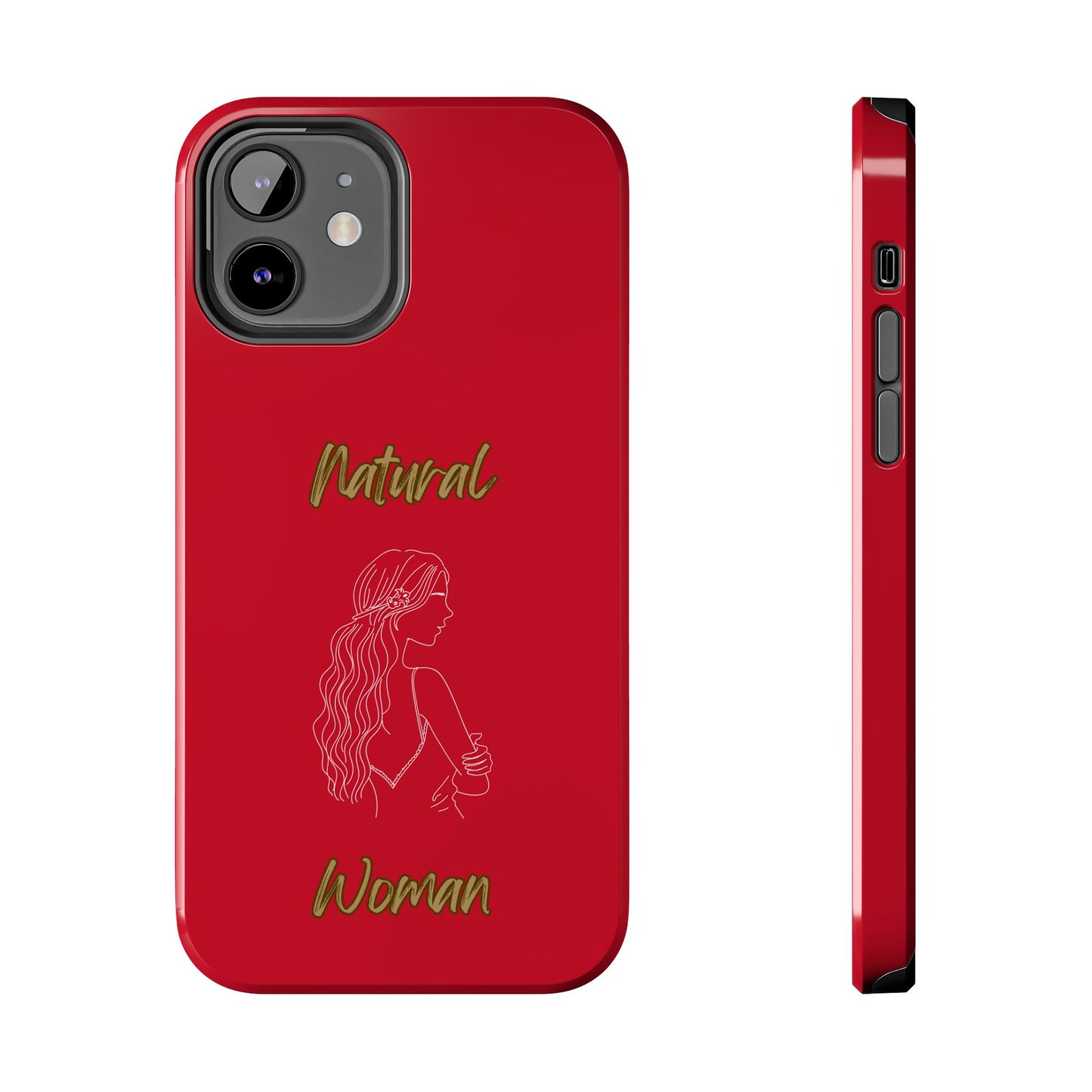 Natural Woman Young Woman (WL)Tough Phone Cases DARK RED