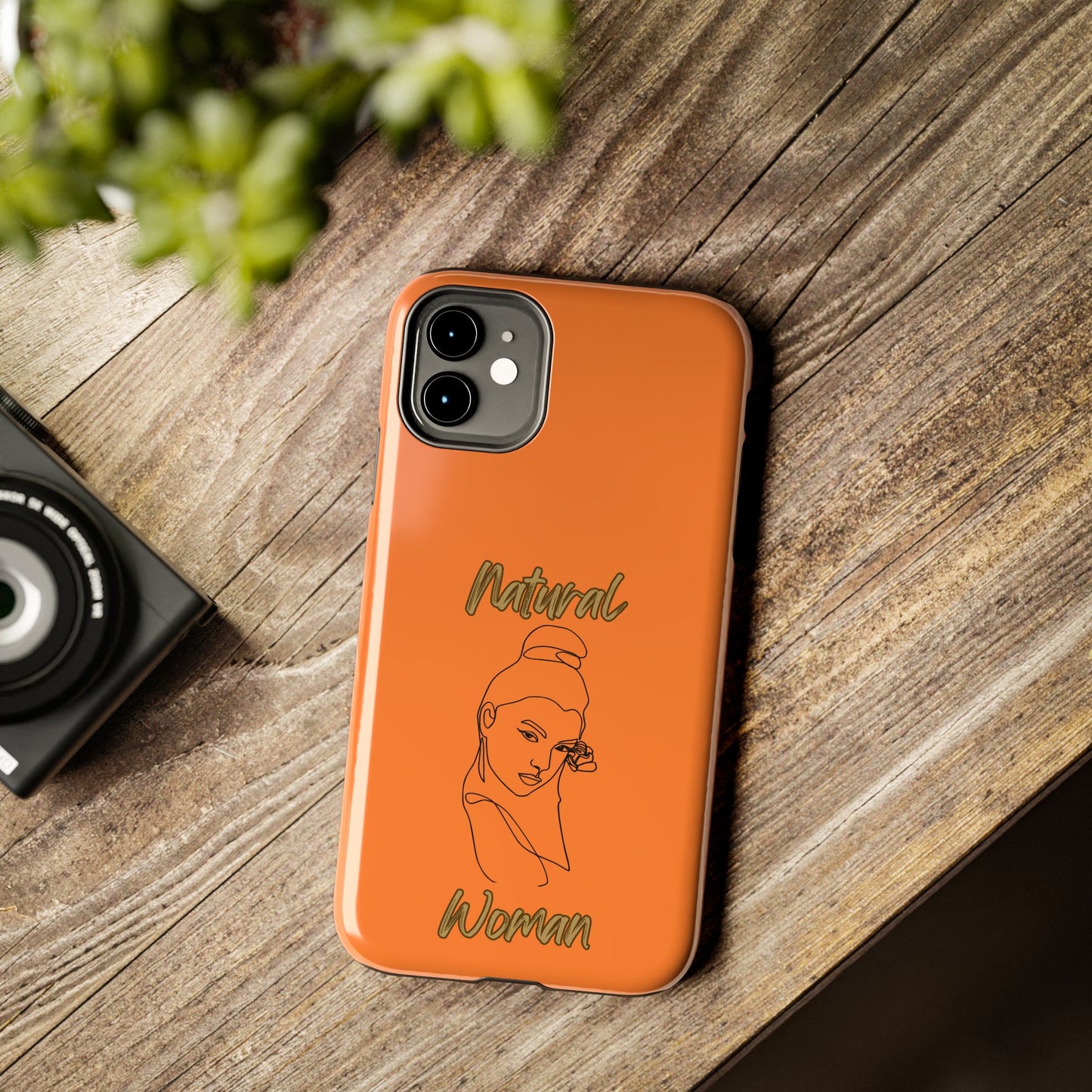 Natural Woman Sassy Bun (BL) Tough Phone Cases CRUSTA