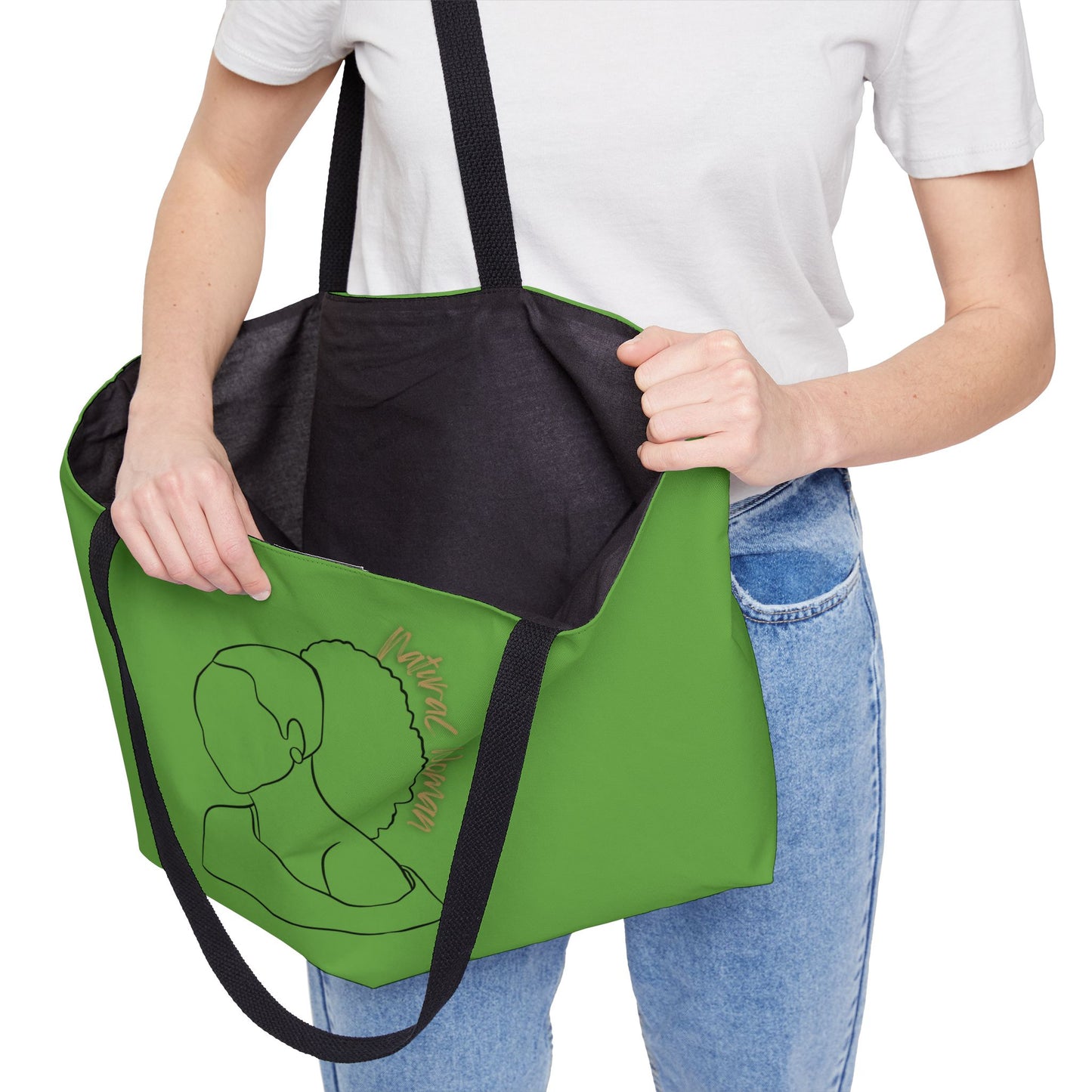 Natural Woman Behind Head (BL) Weekender Tote Bag GREEN